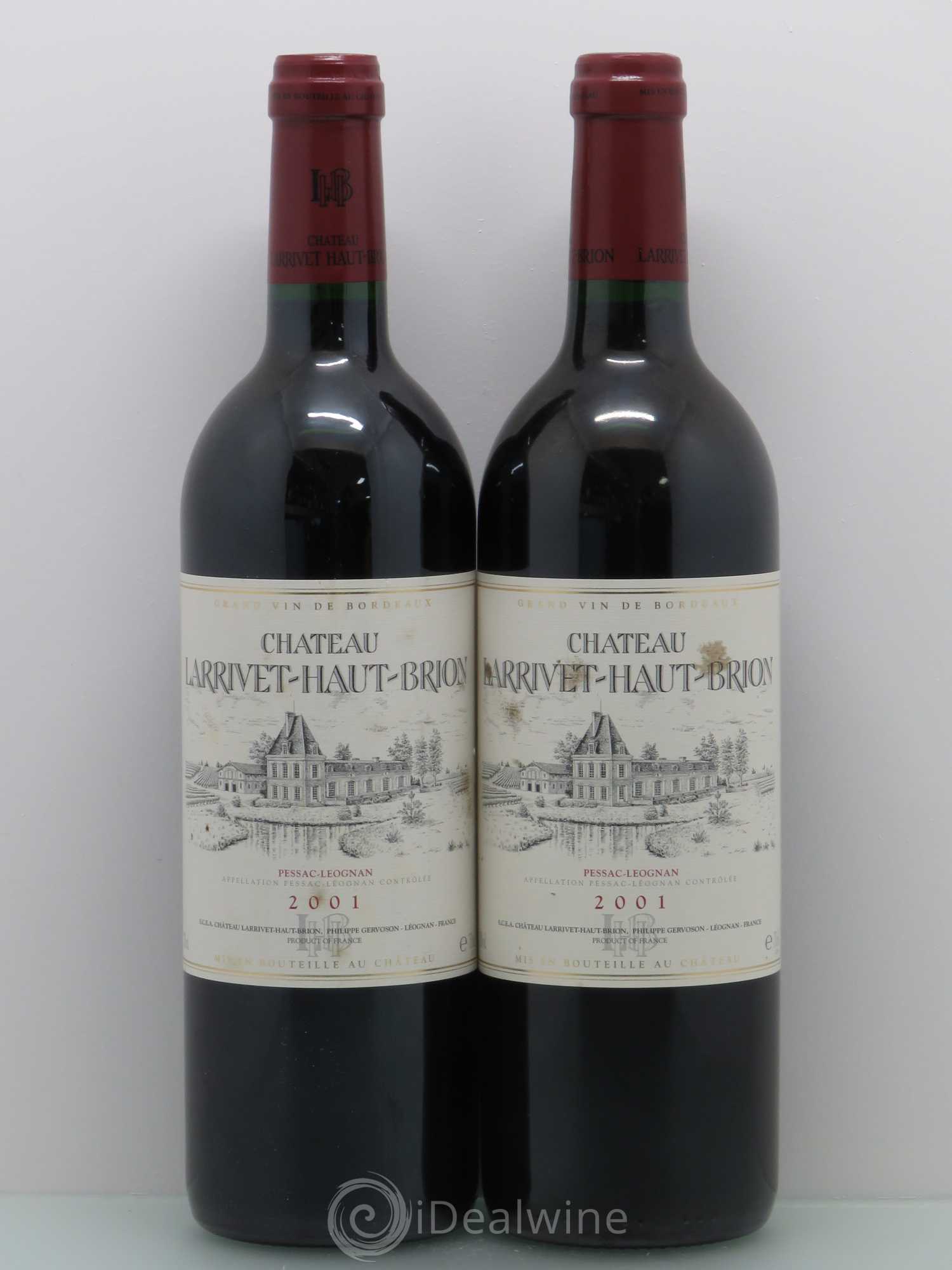 Château Larrivet Haut-Brion 2001 - Lot de 2 bouteilles - 0