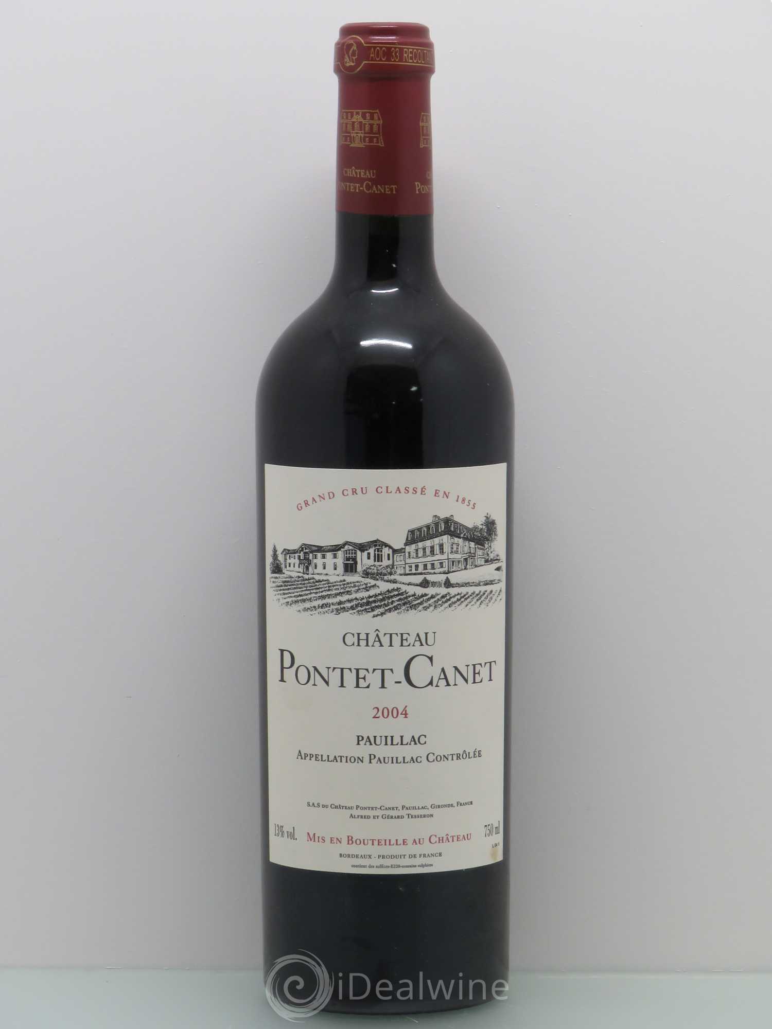 Château Pontet Canet 5ème Grand Cru Classé 2004 - Lot de 1 bouteille - 0