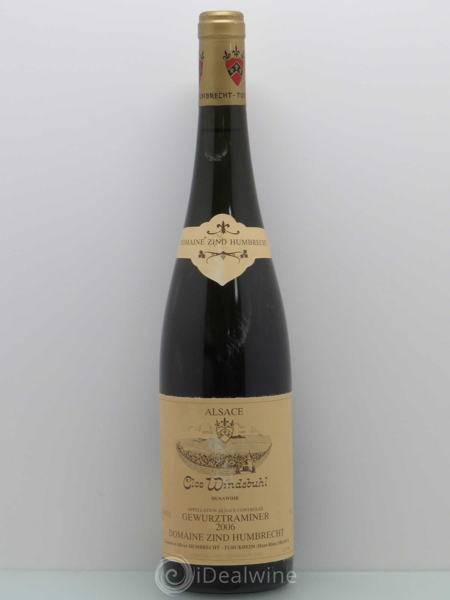 Alsace Gewurztraminer Clos Windsbuhl Zind-Humbrecht (Domaine) 2006 - Lot de 1 bouteille - 0