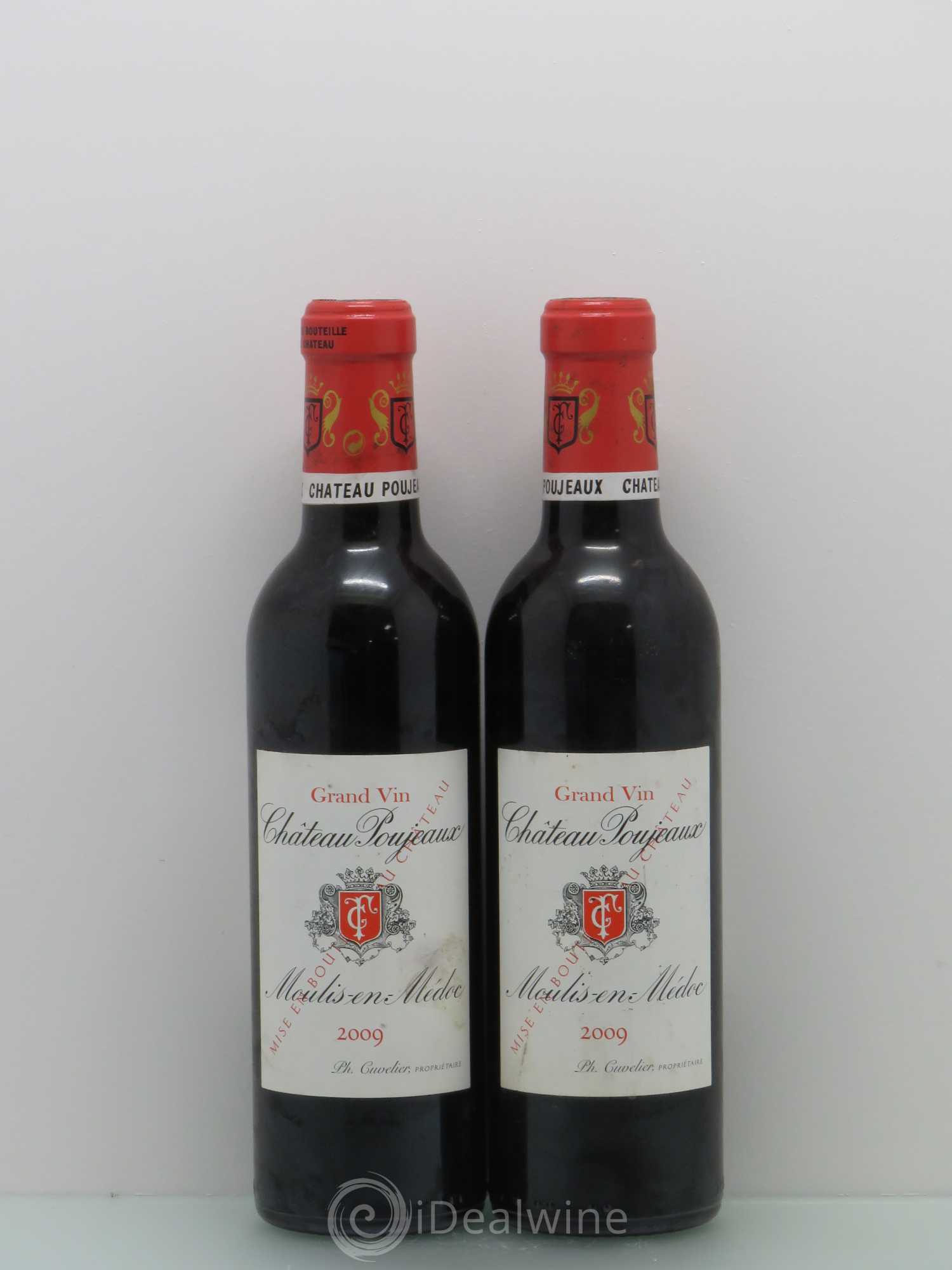 Château Poujeaux 2009 - Lot de 2 demi bouteilles - 0