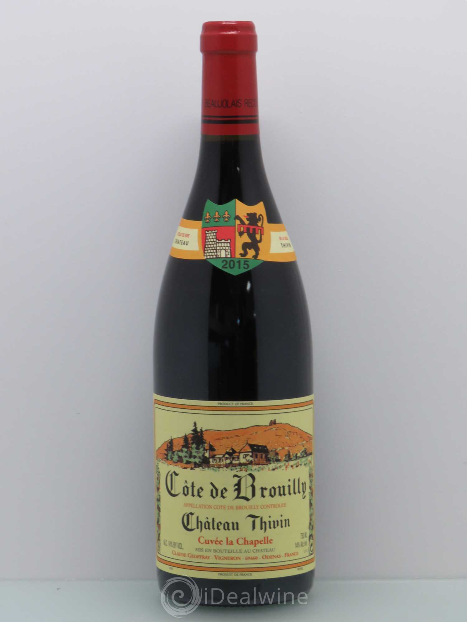 Brouilly Reverdon Château Thivin La Chapelle 2015 - Posten von 1 Flasche - 0