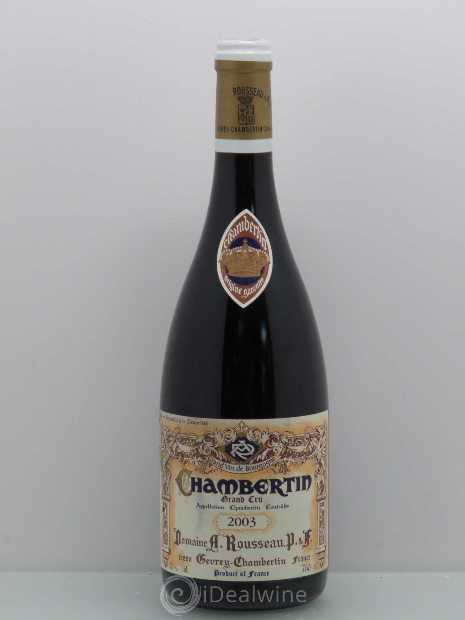 Chambertin Grand Cru Armand Rousseau (Domaine) 2003 - Lot de 1 bouteille - 0