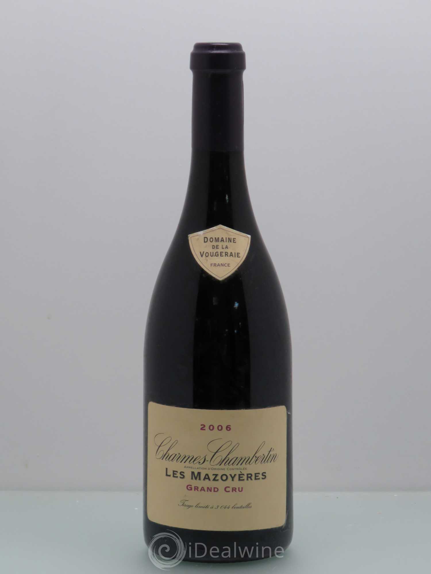 Charmes-Chambertin Grand Cru Les Mazoyères La Vougeraie 2006 - Posten von 1 Flasche - 0