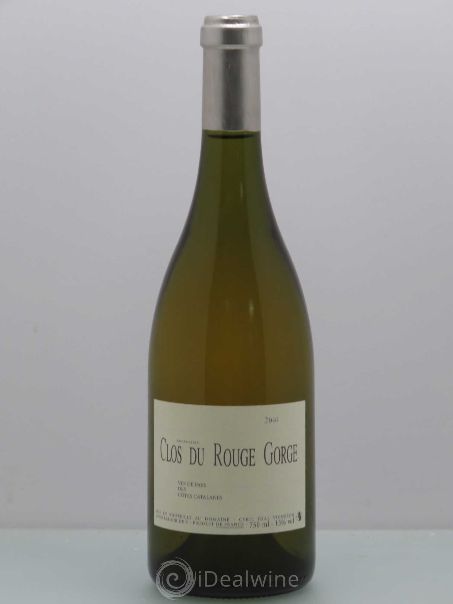 Côtes Catalanes Clos du Rouge Gorge Cyril Fhal 2010 - Lot de 1 bouteille - 0