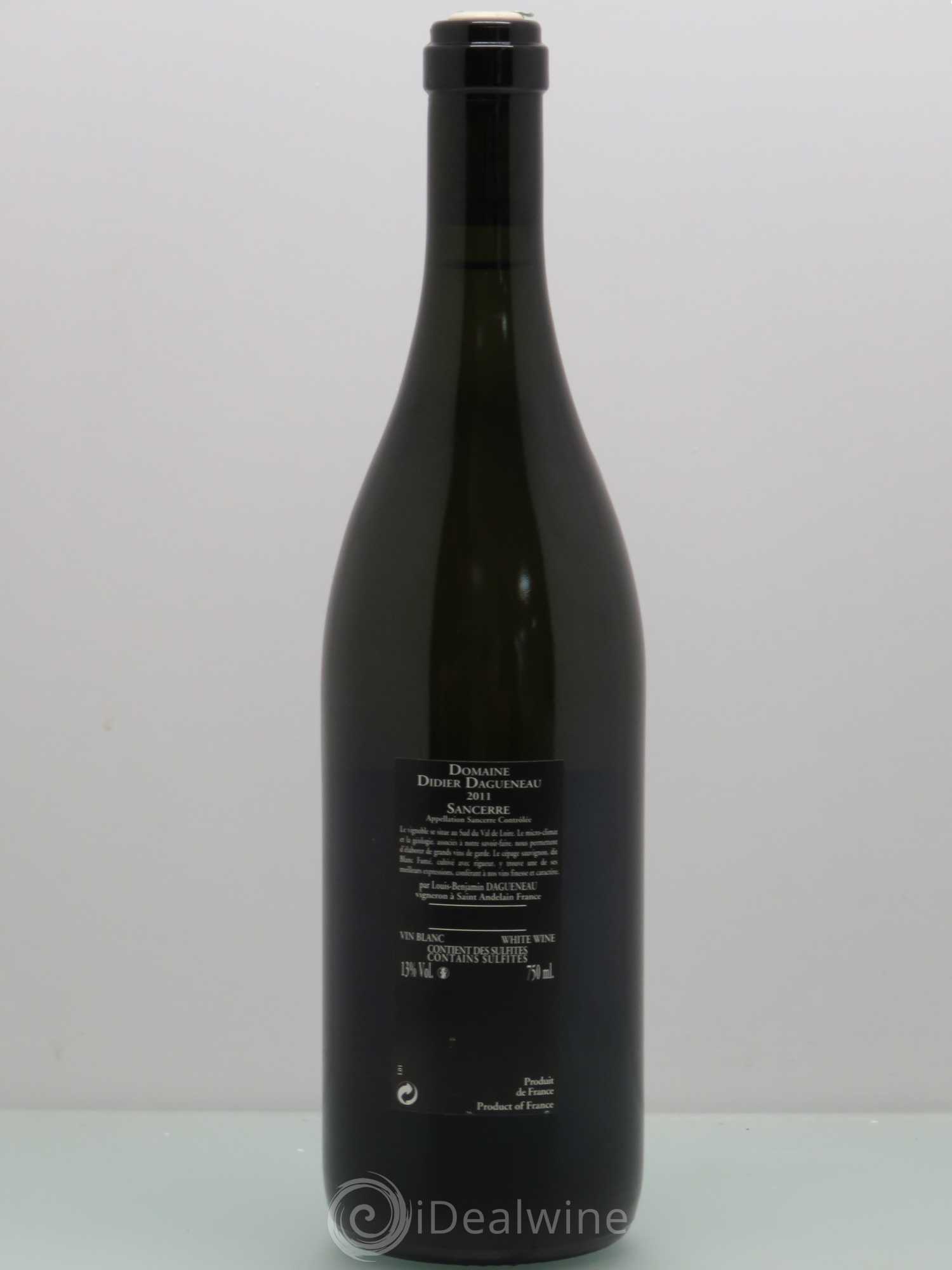 Sancerre Le Mont Damné Chavignol Dagueneau (Domaine Didier - Louis-Benjamin) 2011 - Lot de 1 bouteille - 1