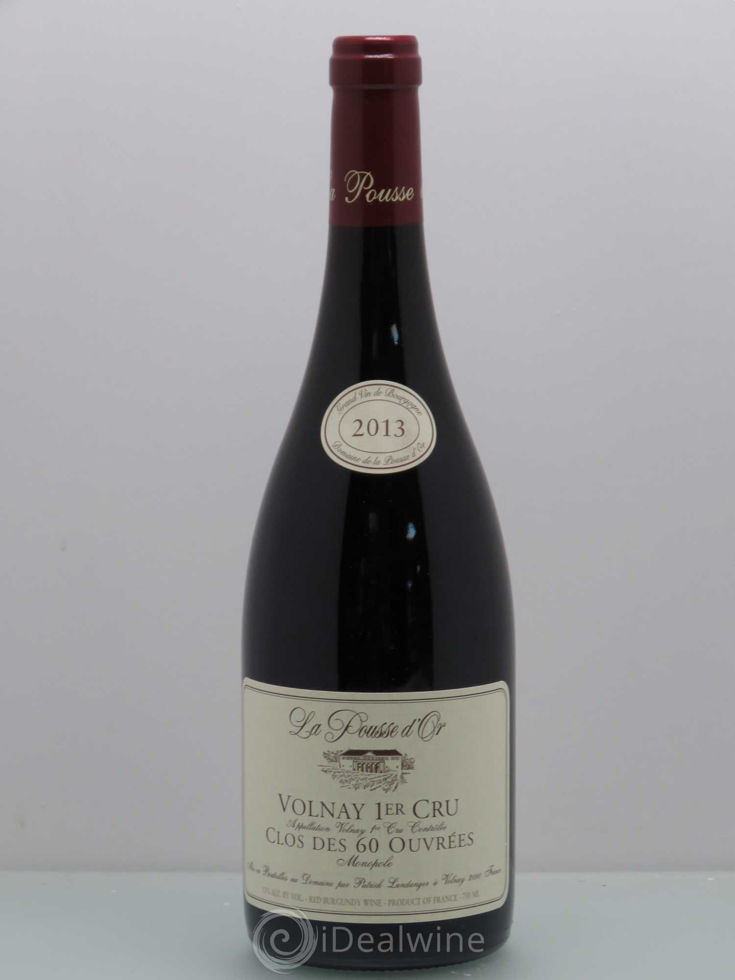 Volnay 1er Cru Clos des 60 ouvrées La Pousse d'Or (Domaine de) 2013 - Lot de 1 bouteille - 0