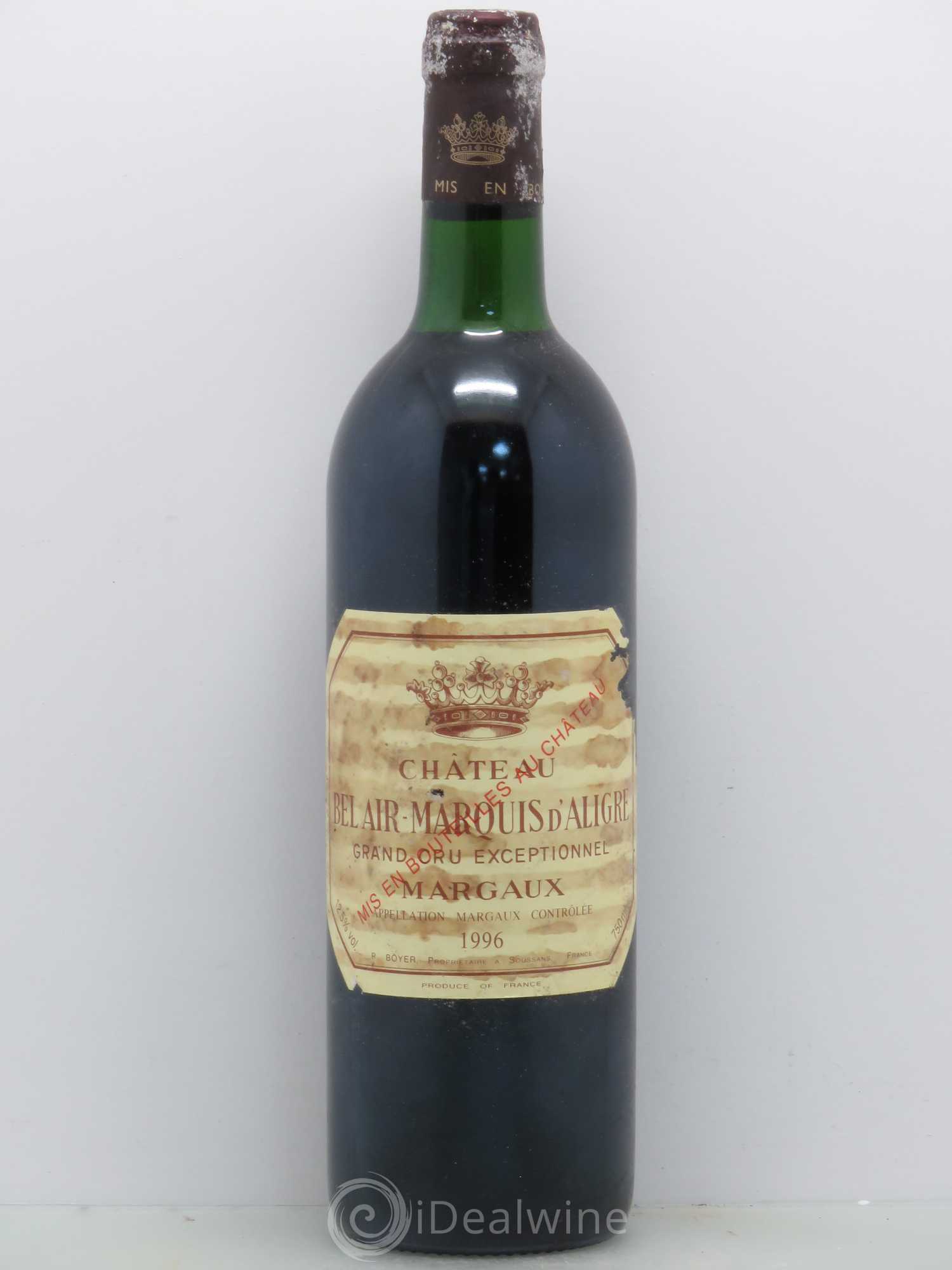 Château Bel Air Marquis d'Aligre 1996 - Lot de 1 bouteille - 0
