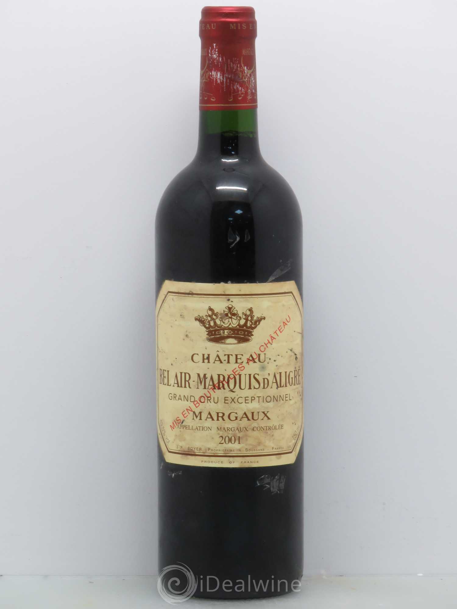 Château Bel Air Marquis d'Aligre 2001 - Lot de 1 bouteille - 0