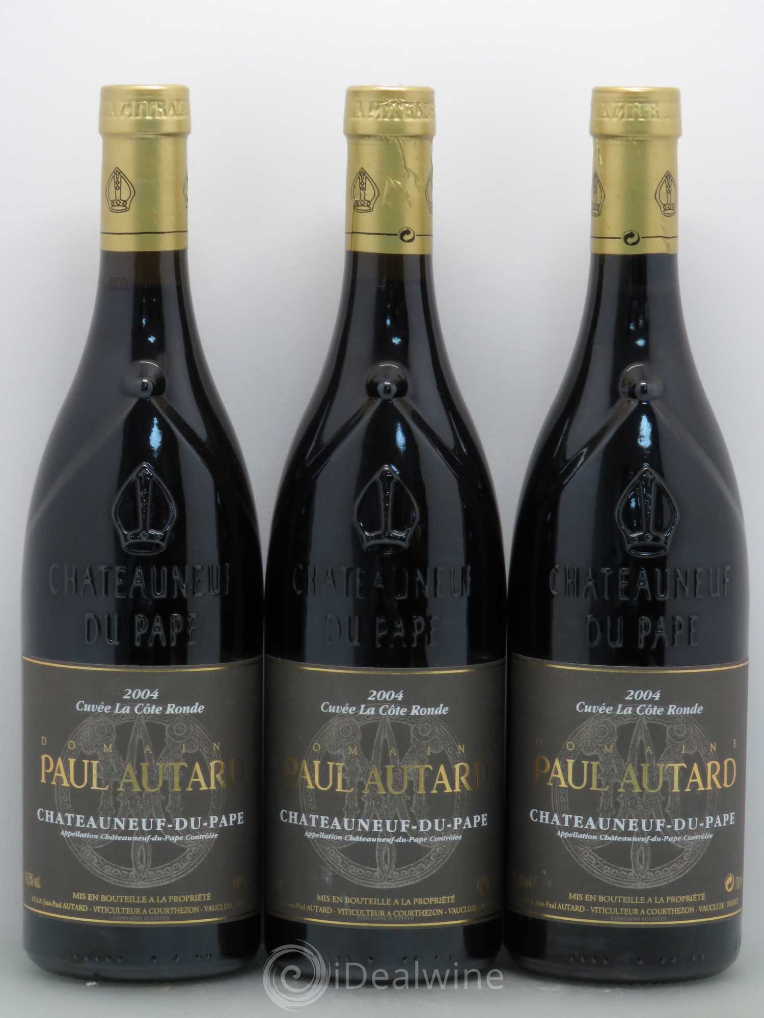Châteauneuf-du-Pape Domaine Paul Autard La Côte Ronde Jean-Paul Autard (sans prix de réserve) 2004 - Lot de 3 bouteilles - 0