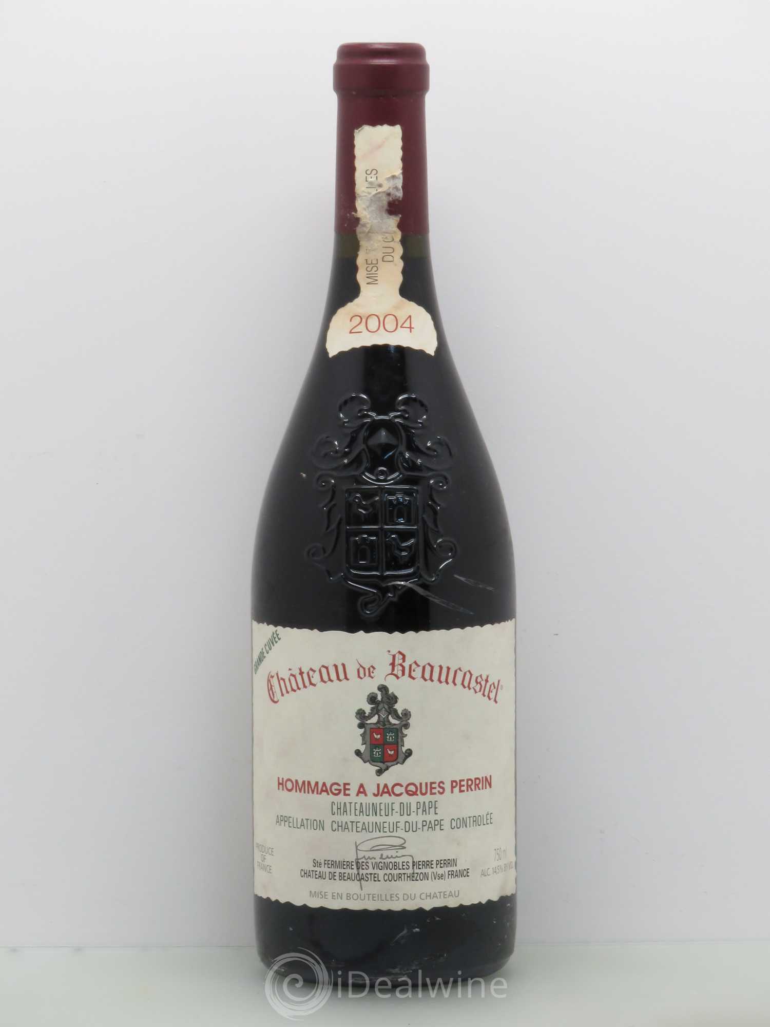 Châteauneuf-du-Pape Château de Beaucastel Hommage à Jacques Perrin Famille Perrin 2004 - Lot de 1 bouteille - 0