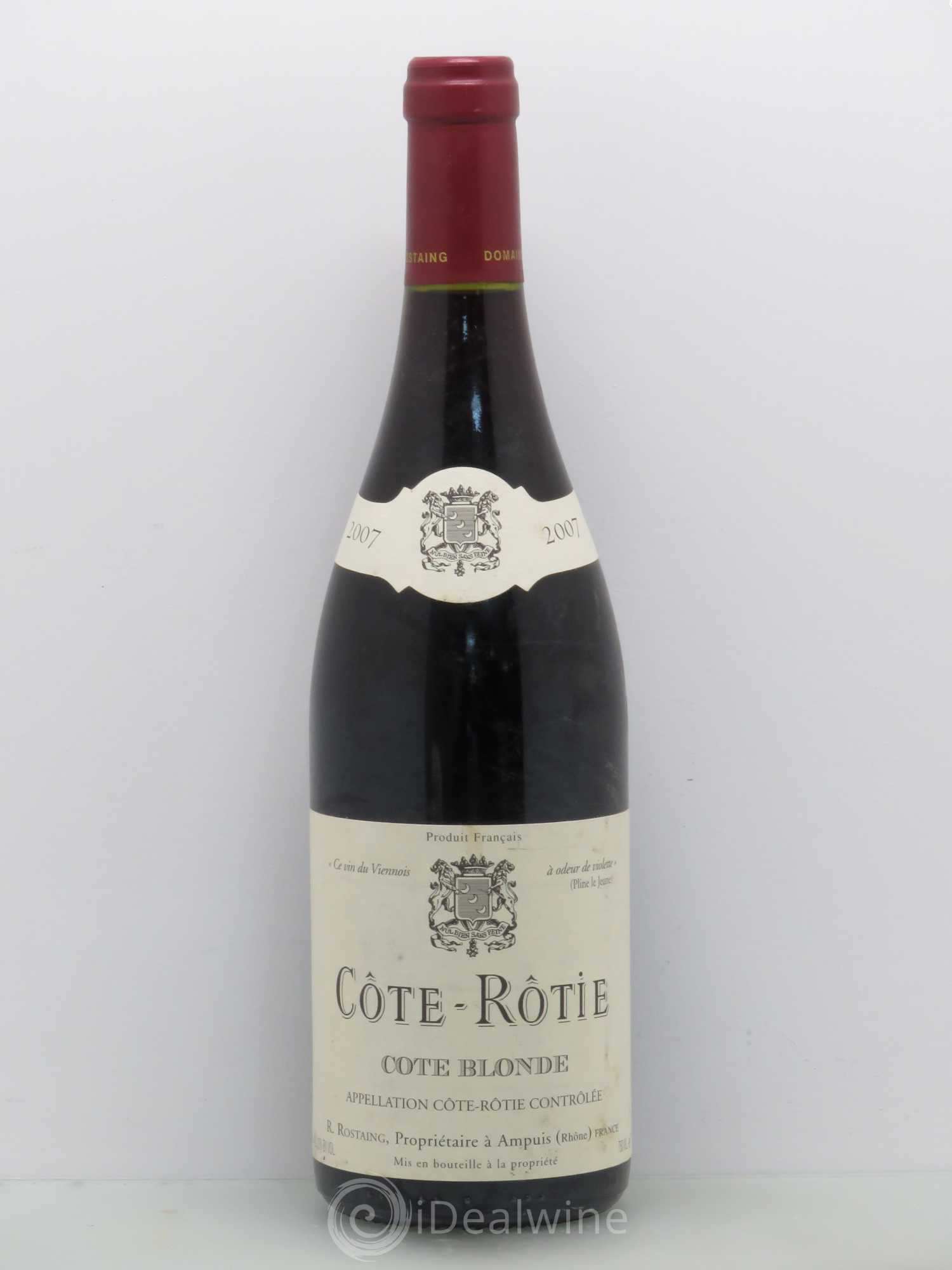 Côte-Rôtie Côte Blonde René Rostaing 2007 - Posten von 1 Flasche - 0