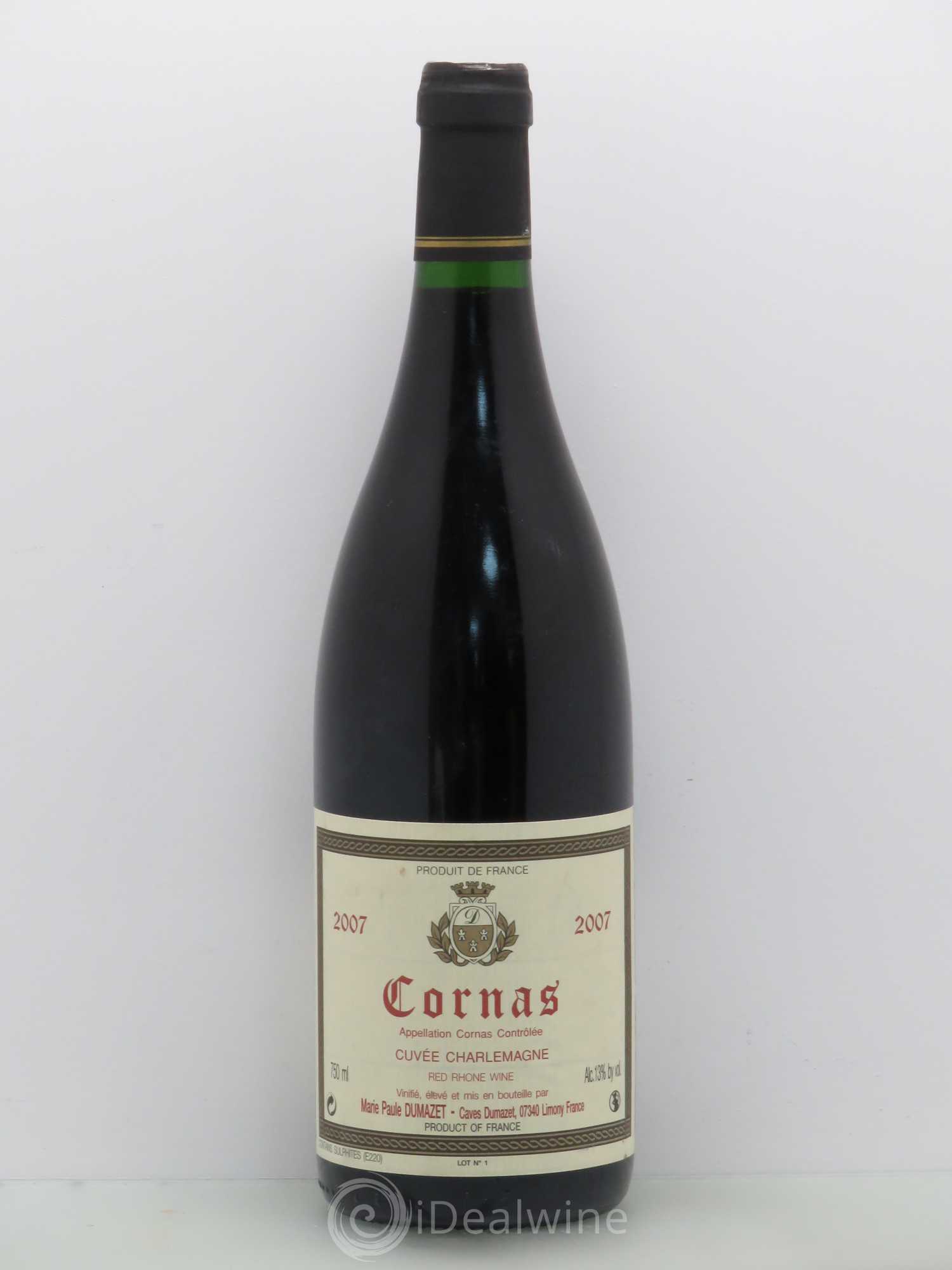 Cornas Domaine Dumazet Cuvee Charlemagne 2007 - Posten von 1 Flasche - 0