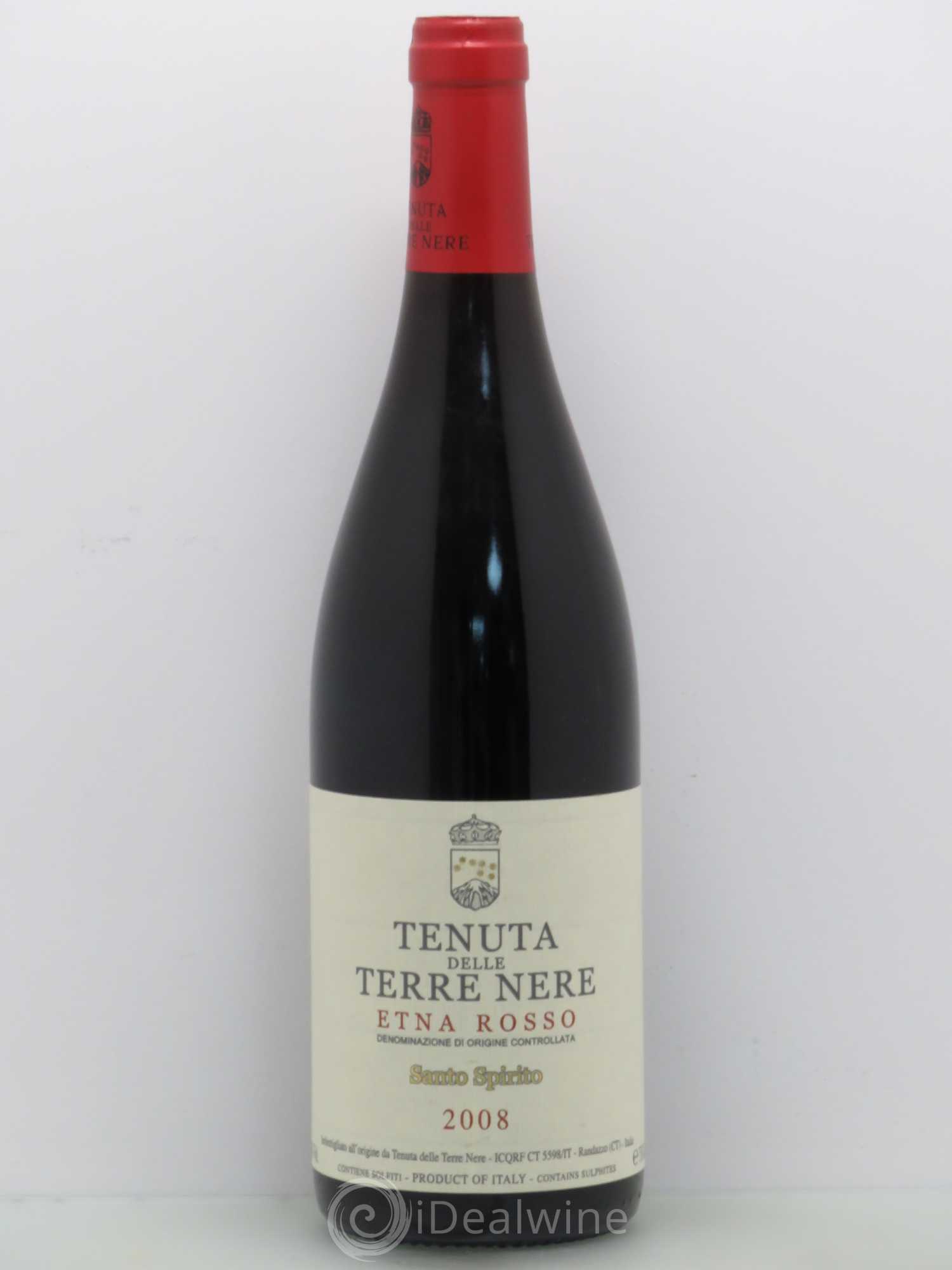 Etna Rosso DOC Tenuta delle Terre Nere Santo Spirito 2008 - Lot de 1 bouteille - 0