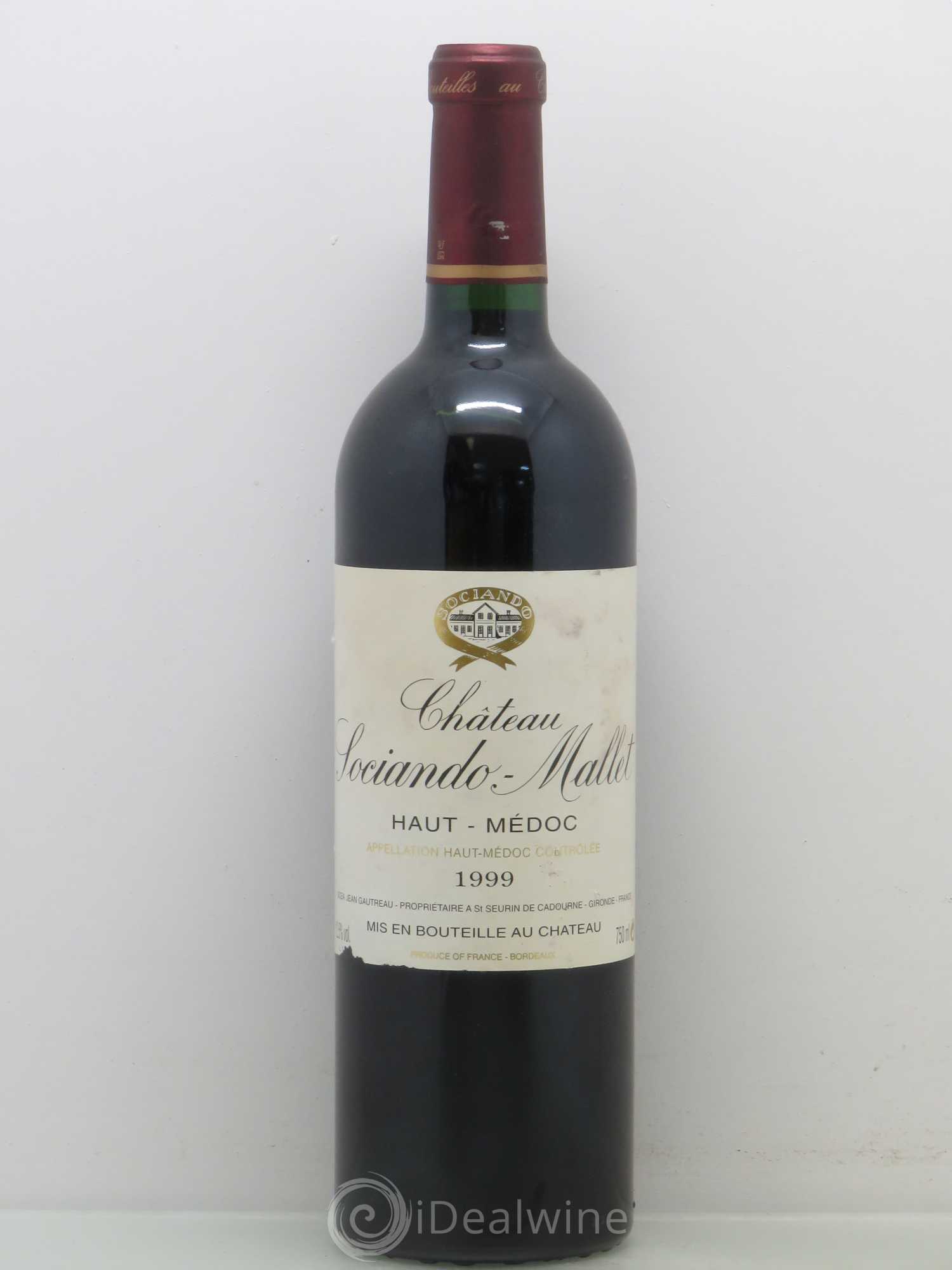 Château Sociando Mallet 1999 - Lot de 1 bouteille - 0
