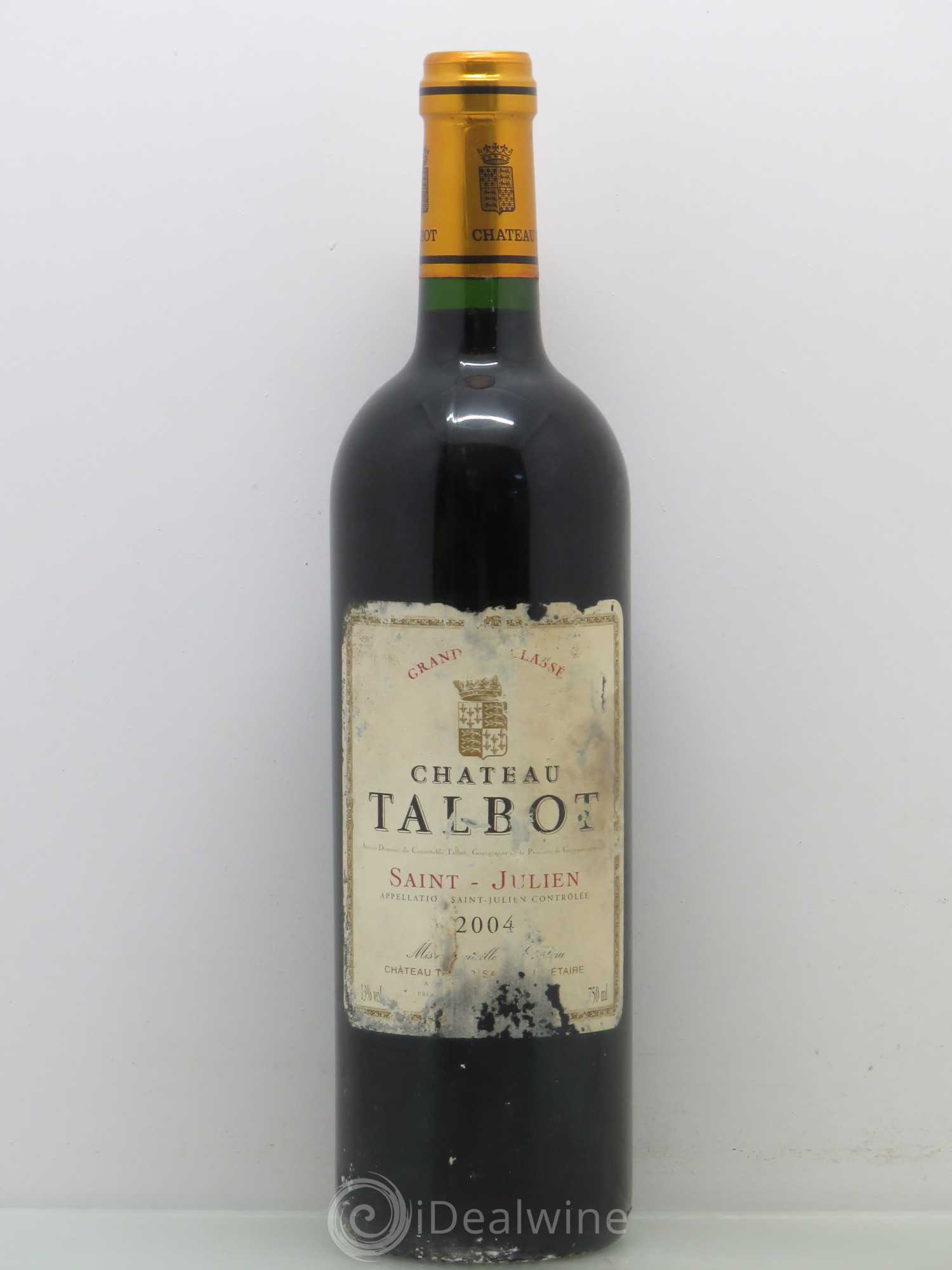 Château Talbot 4ème Grand Cru Classé 2004 - Lot de 1 bouteille - 0