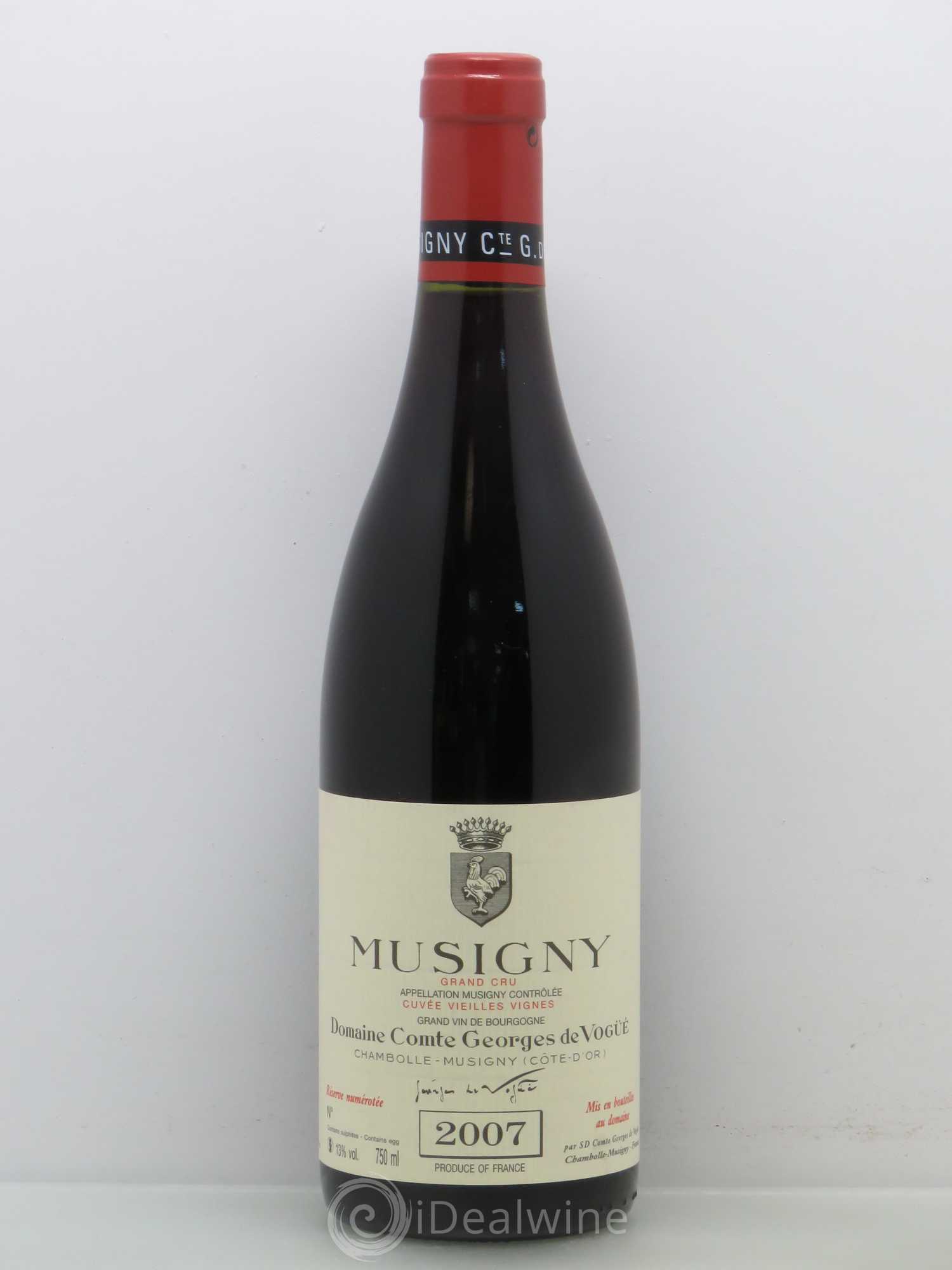 Musigny Grand Cru Cuvée Vieilles Vignes Comte Georges de Vogüé 2007 - Lot de 1 bouteille - 0