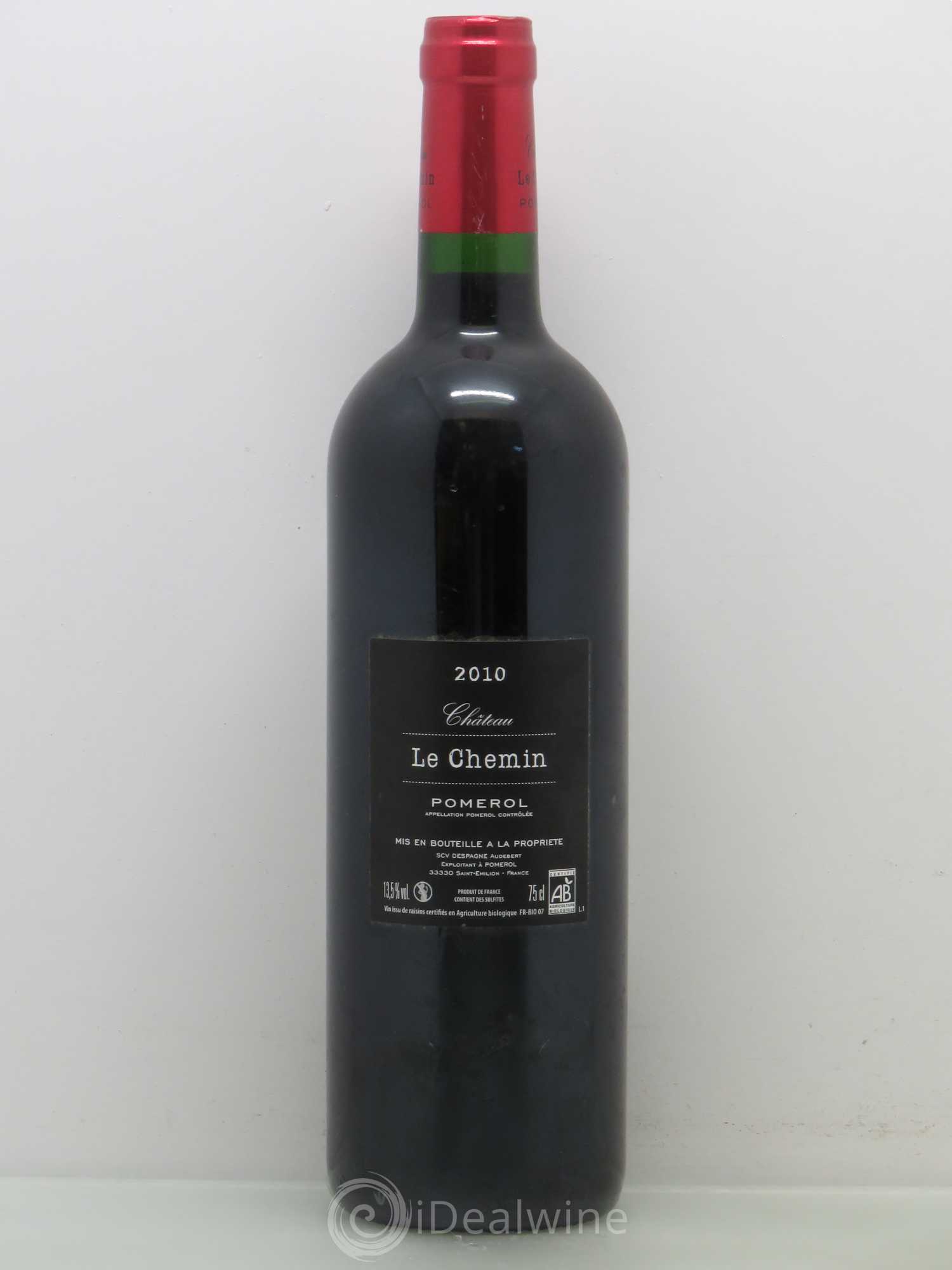 Pomerol Château Le Chemin 2010 - Lot de 1 bouteille - 1