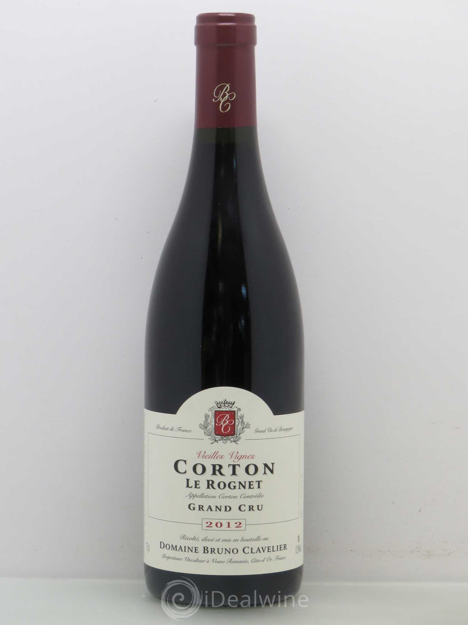 Corton Grand Cru le Rognet Bruno Clavelier Vieilles Vignes 2012 - Posten von 1 Flasche - 0