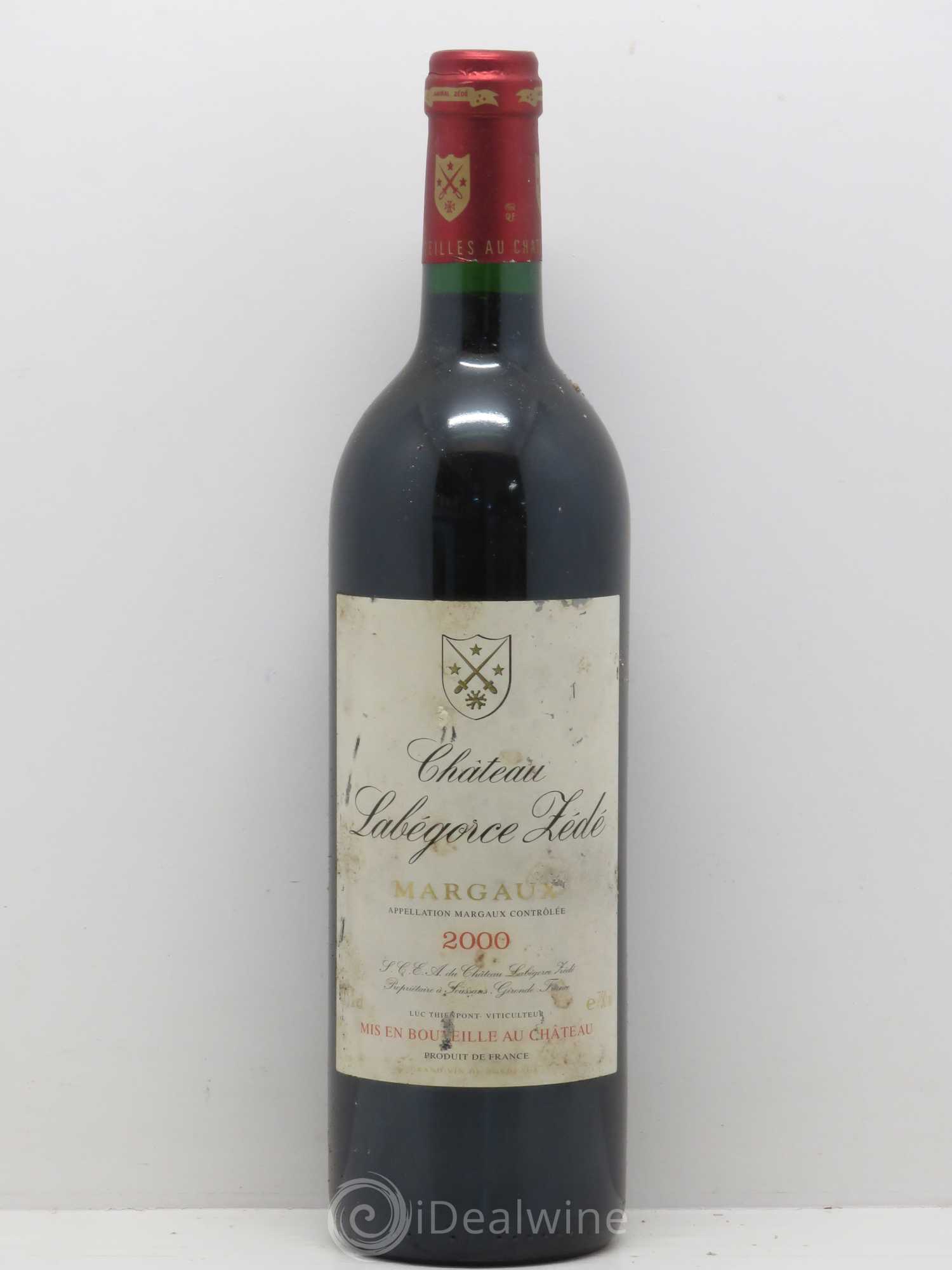 Château Labegorce Zédé Cru Bourgeois 2000 - Lot de 1 bouteille - 0