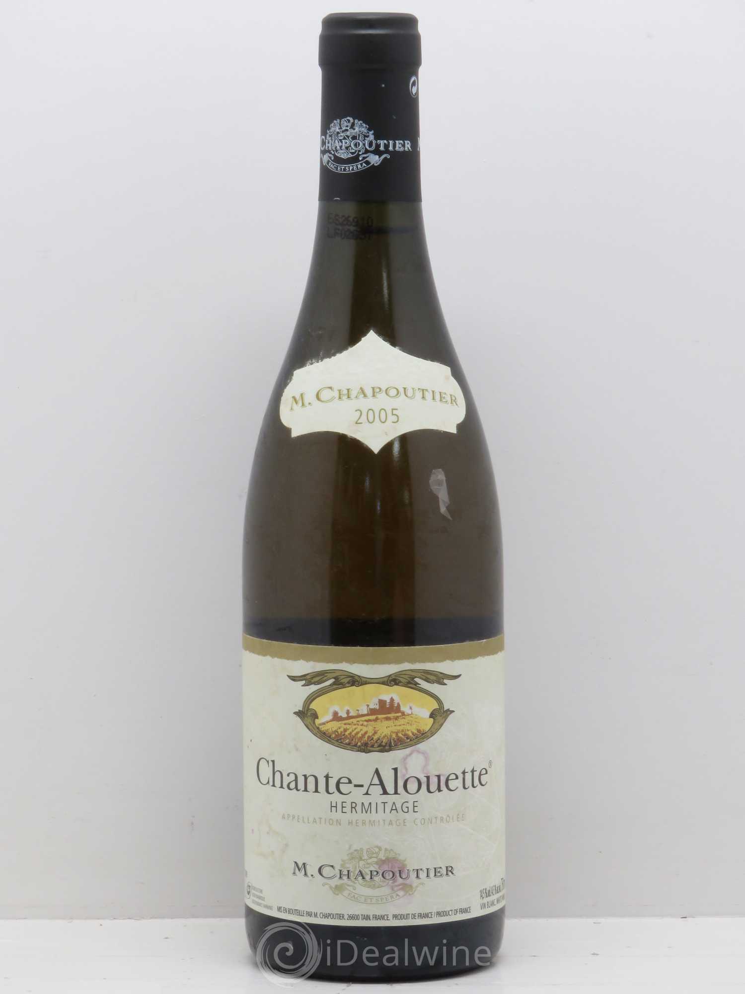 Hermitage Chante Alouette Chapoutier 2005 - Lot de 1 bouteille - 0