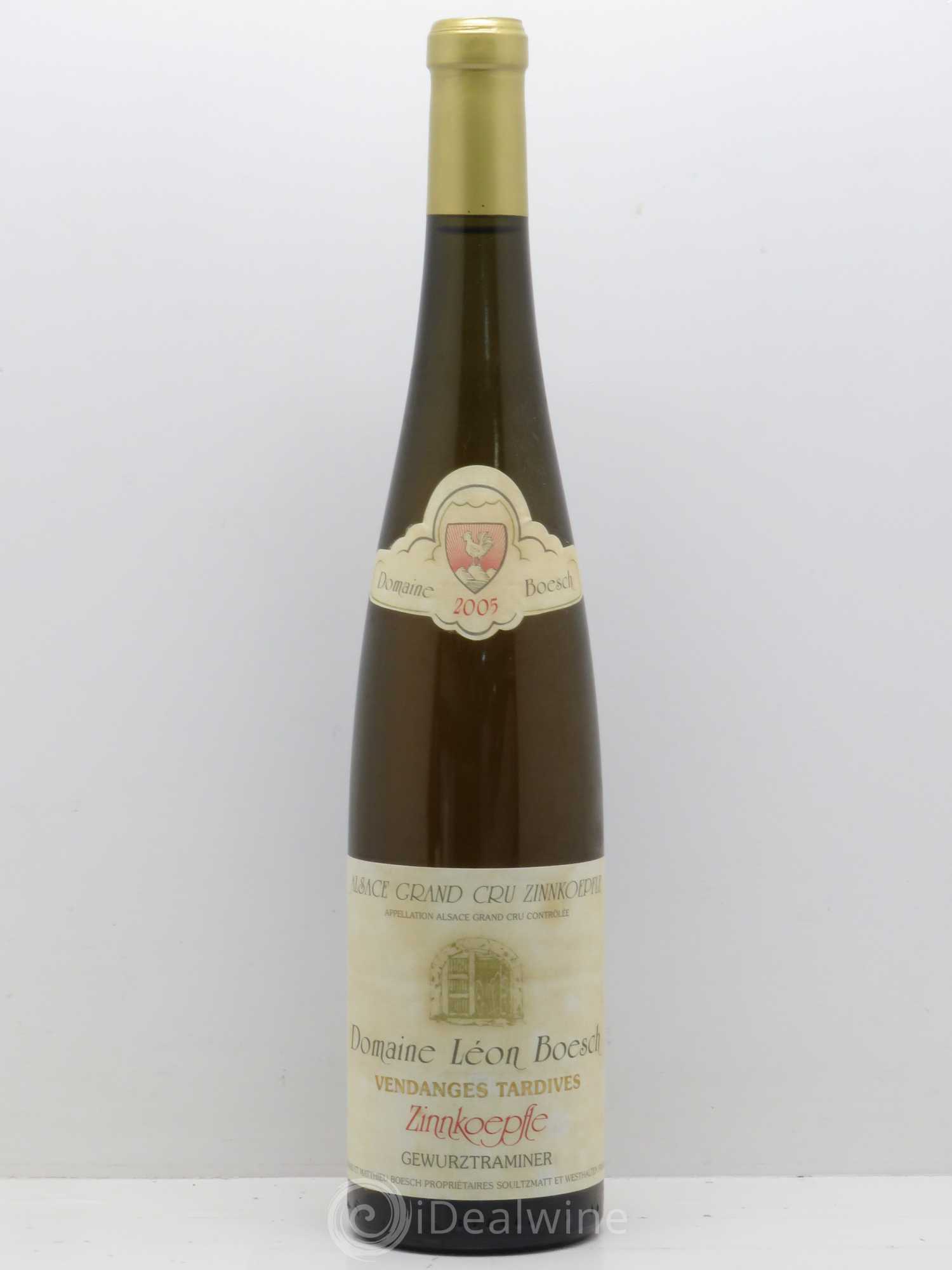 Gewurztraminer Zinnkoepflé Vendanges Tardives - Léon Boesch (sans prix de réserve) 2005 - Posten von 1 Flasche - 0