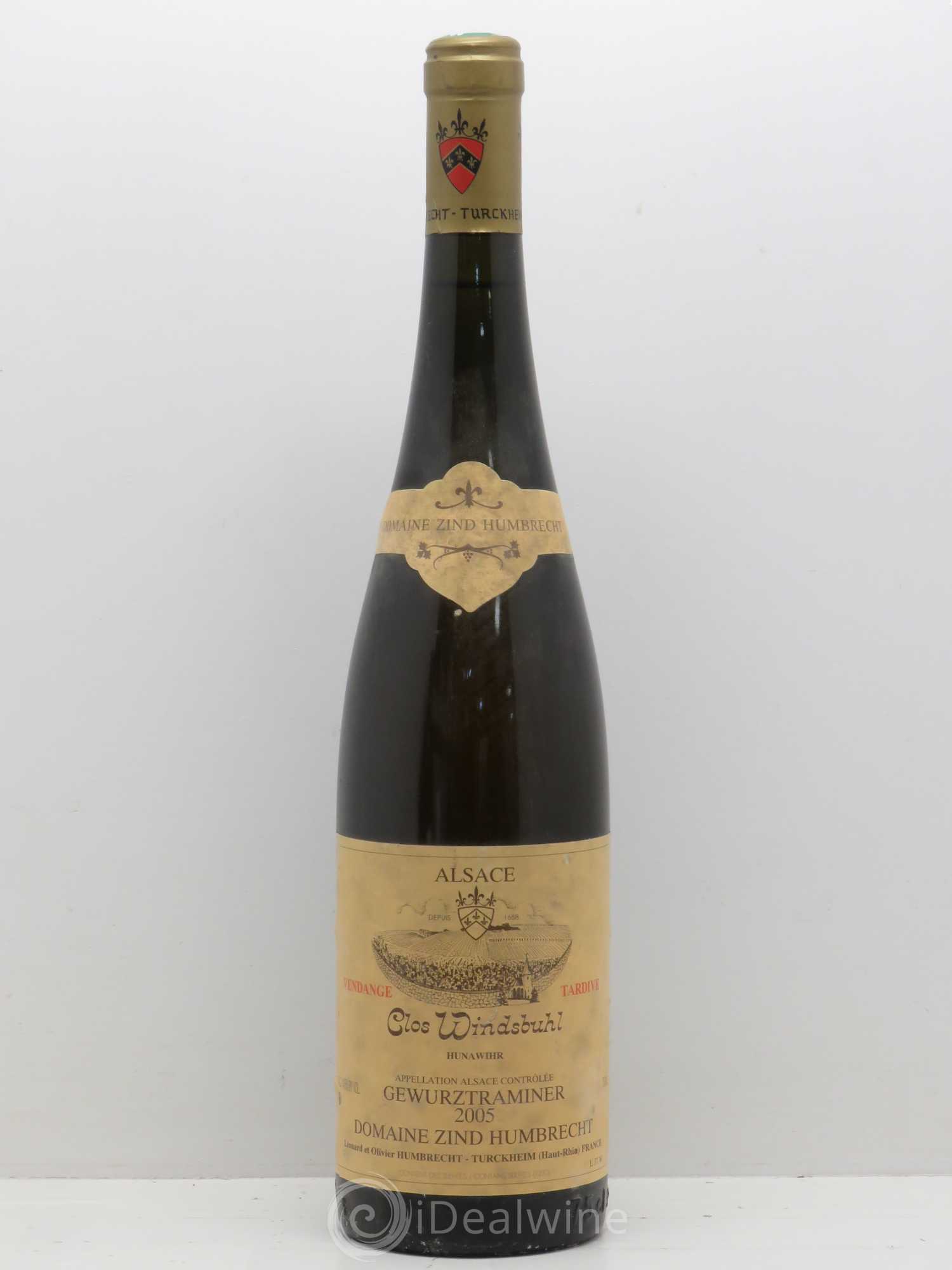 Gewurztraminer Clos Windcbuhl vendanges tardives - Zind Humbrecht (sans prix de réserve) 2005 - Posten von 1 Flasche - 0