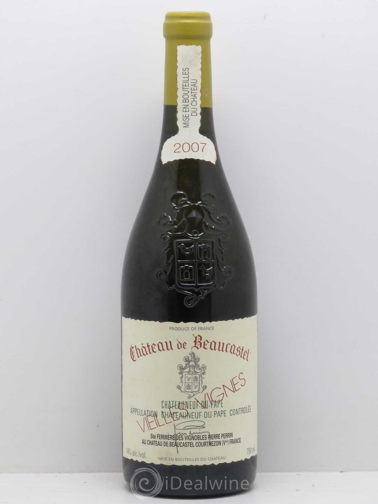 Châteauneuf-du-Pape Château de Beaucastel Vieilles vignes Roussanne Famille Perrin 2007 - Lot de 1 bouteille - 0