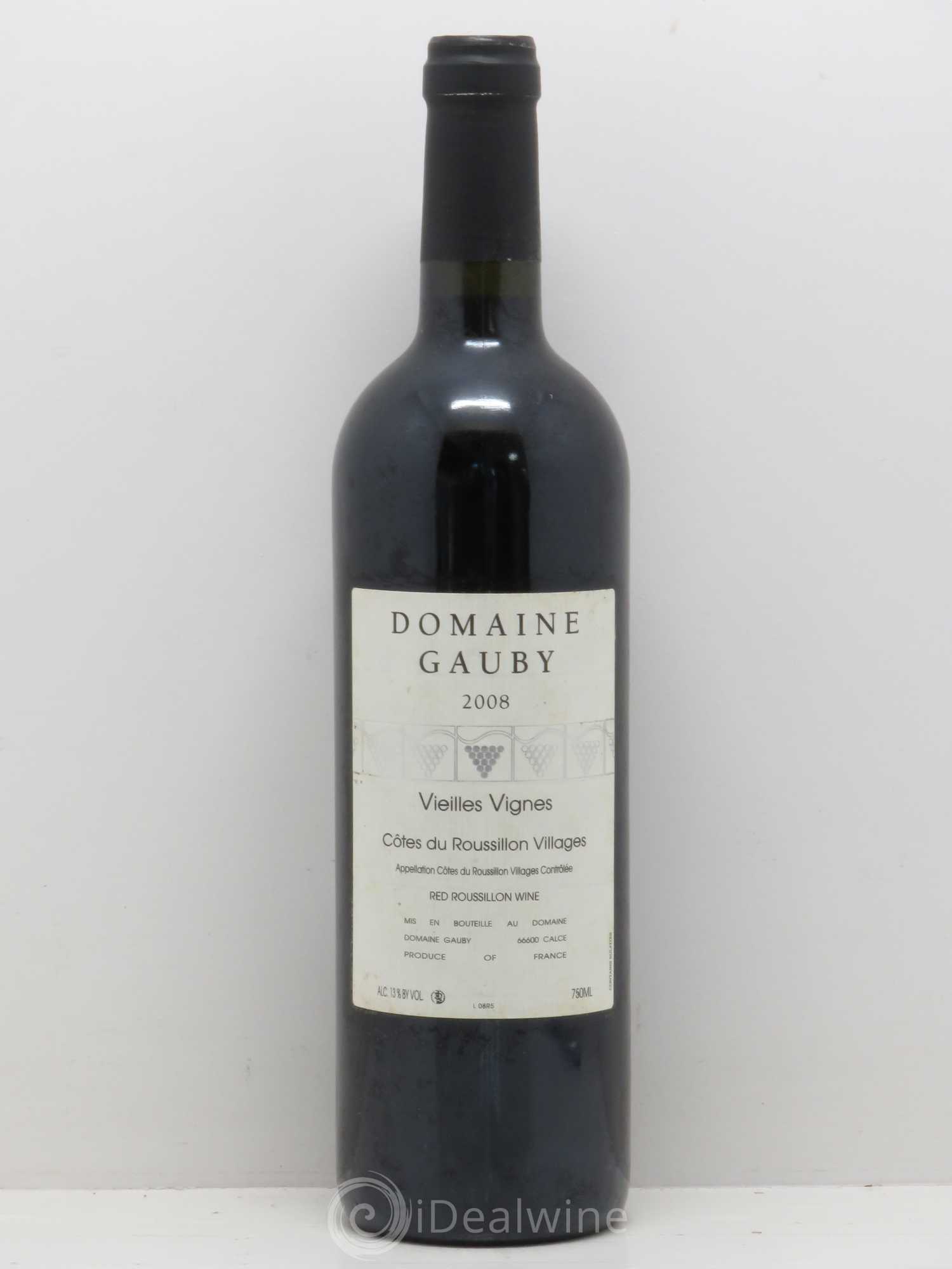 Côtes du Roussillon Villages Vieilles vignes Gauby (Domaine) 2008 - Lot de 1 bouteille - 0