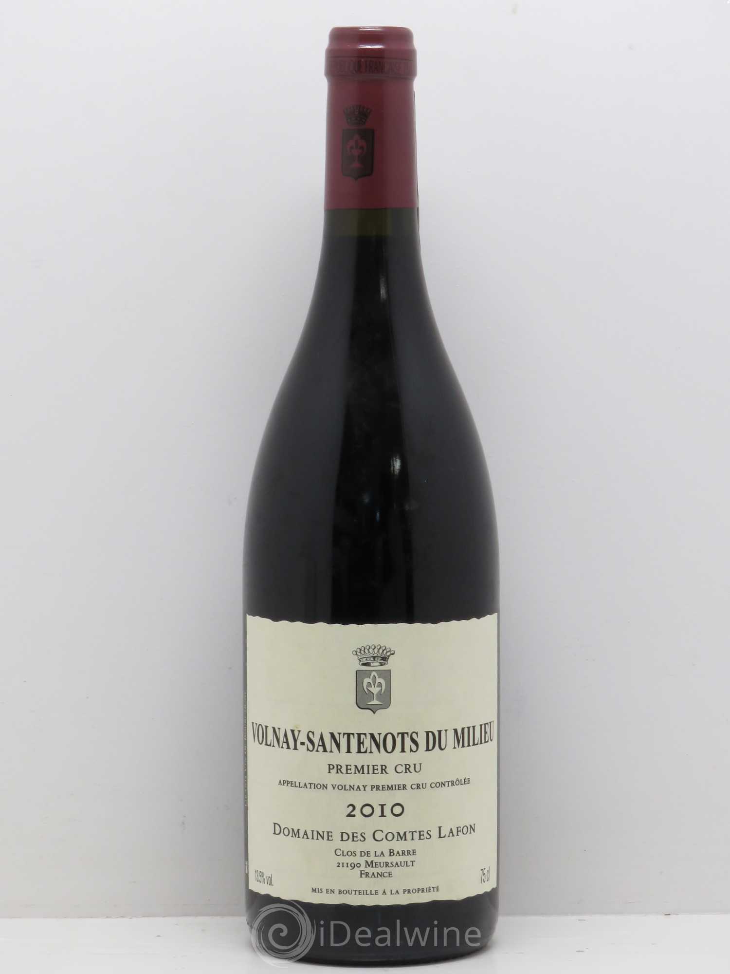 Volnay 1er Cru Santenots du Milieu Comtes Lafon (Domaine des) 2010 - Lot de 1 bouteille - 0