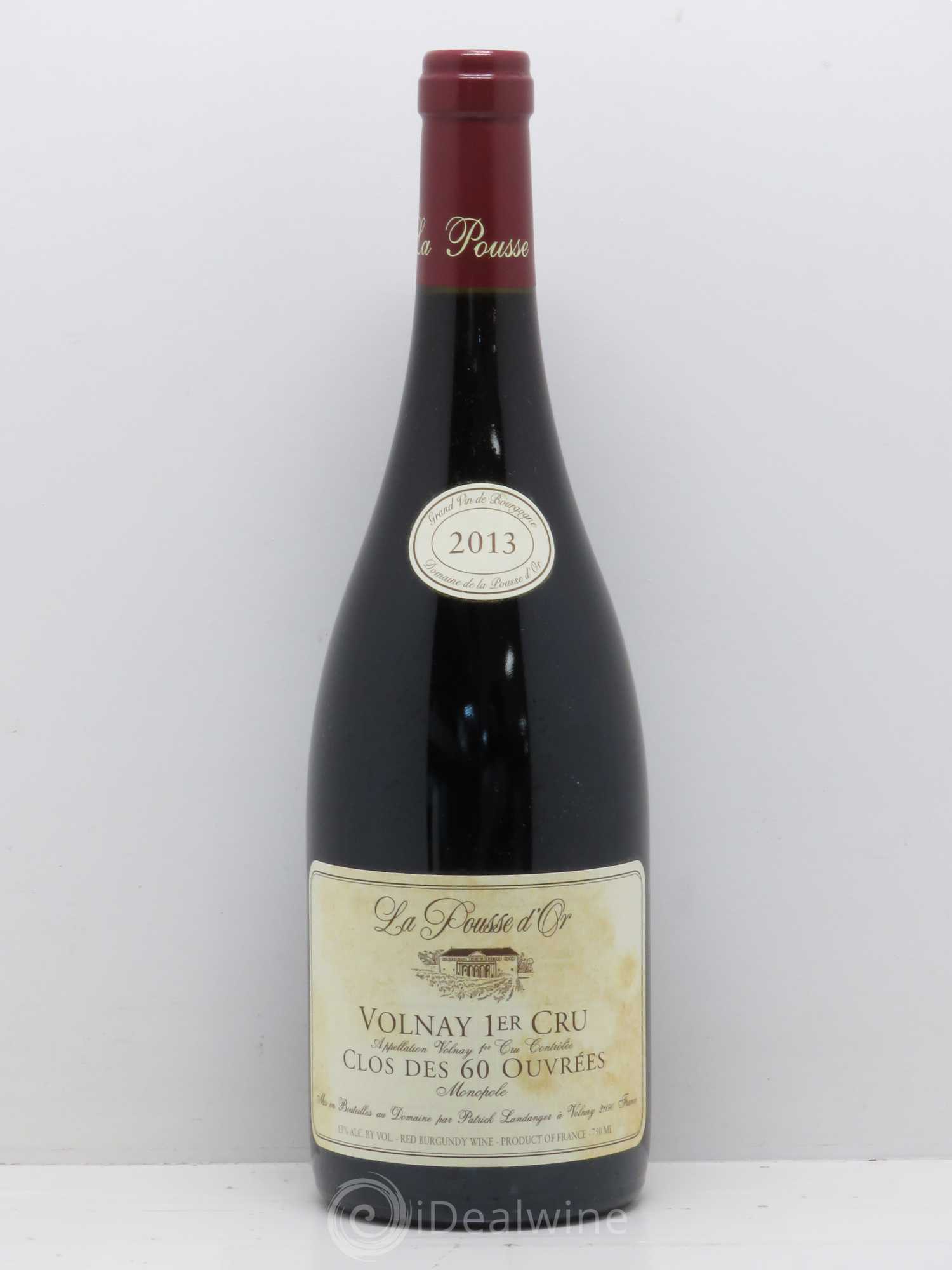 Volnay 1er Cru Clos des 60 ouvrées La Pousse d'Or (Domaine de) 2013 - Lot de 1 bouteille - 0