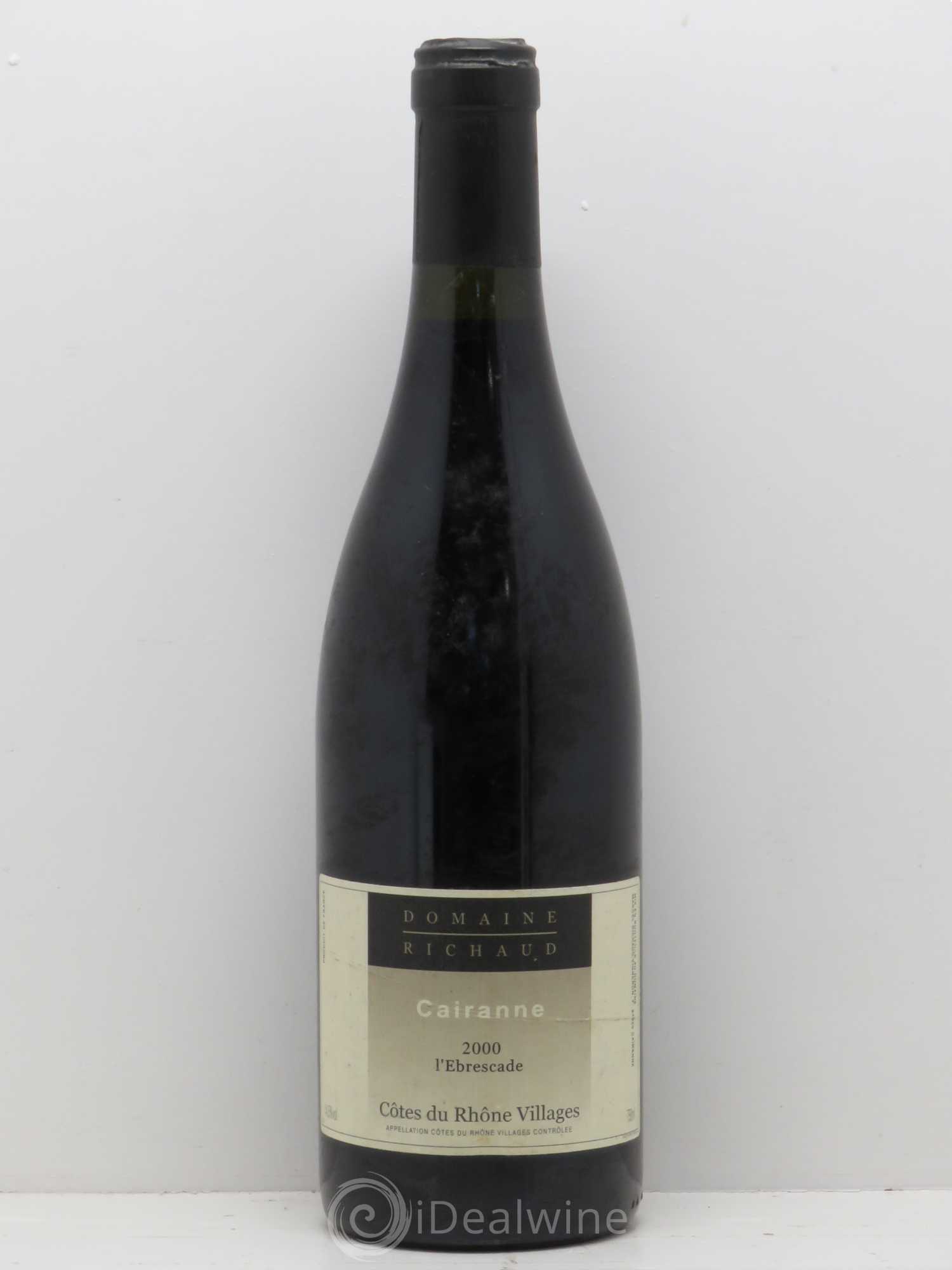 Cairanne Ebrescade Marcel Richaud 2000 - Lot de 1 bouteille - 0