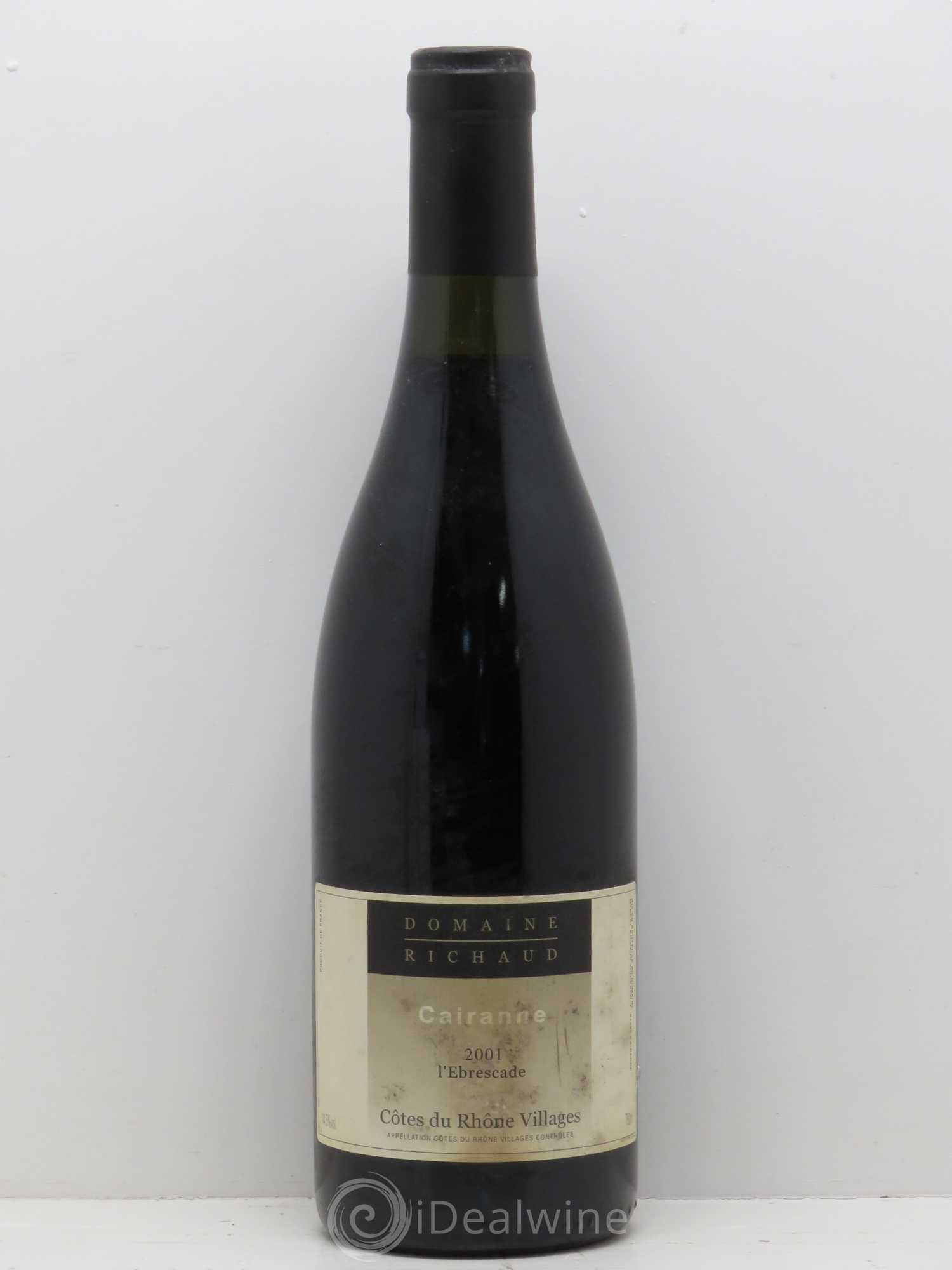 Cairanne Ebrescade Marcel Richaud 2001 - Lot de 1 bouteille - 0