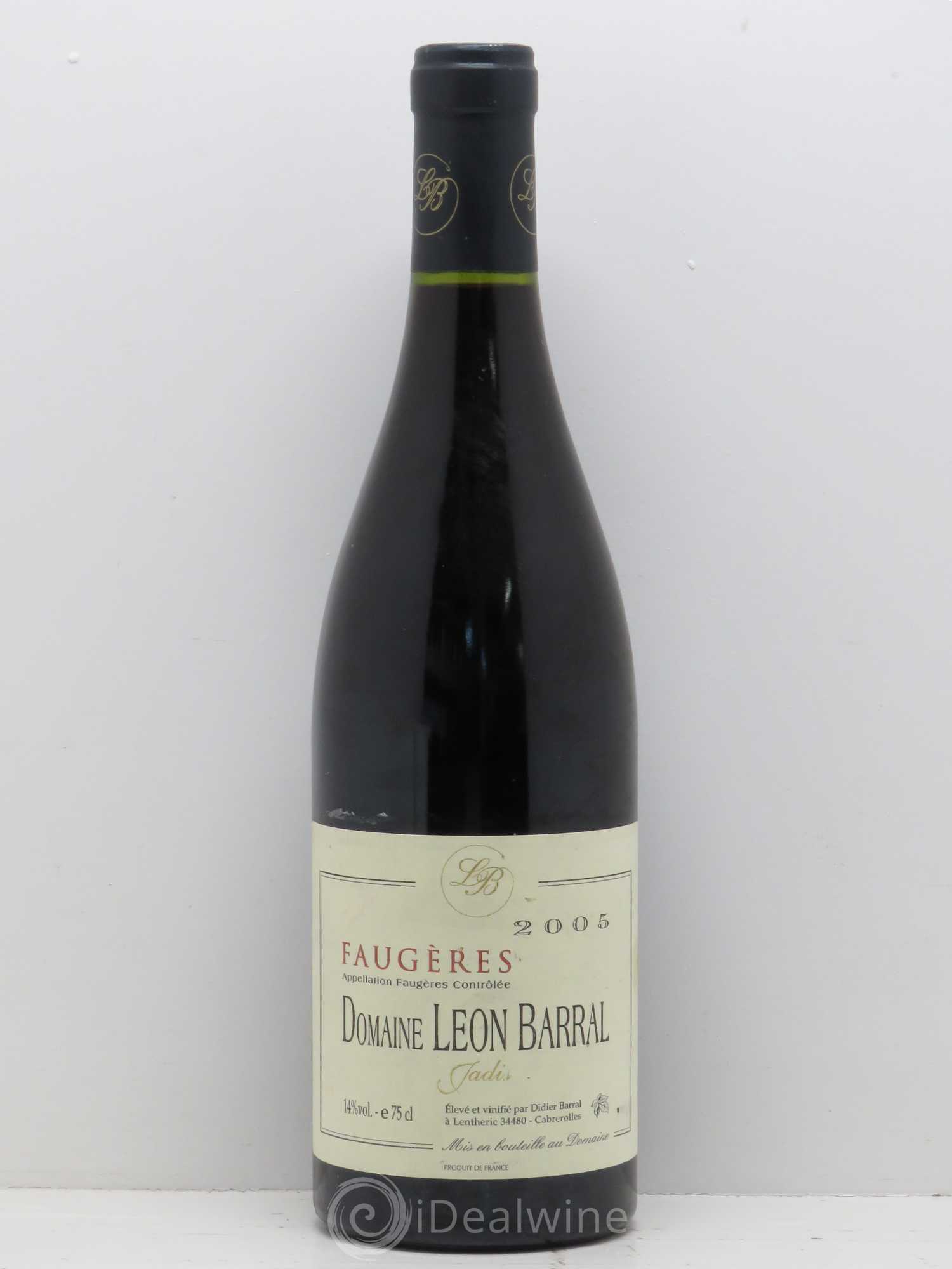 Faugères Jadis Domaine Léon Barral 2005 - Lot de 1 bouteille - 0
