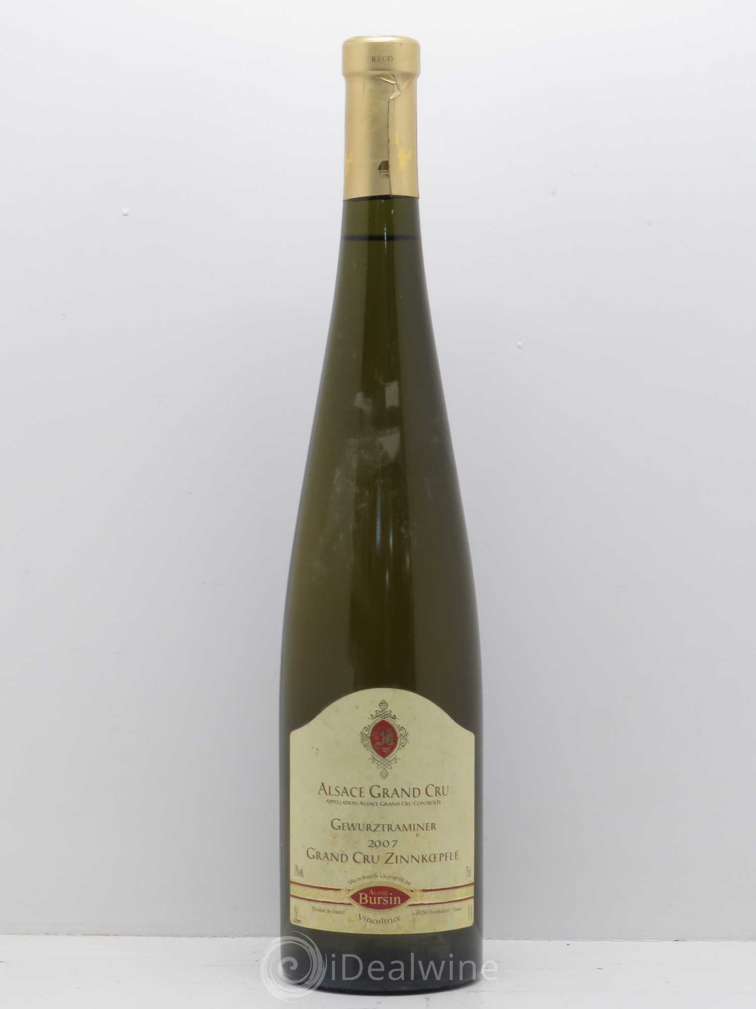 Gewurztraminer Agathe Bursin Zinnkoepfle (sans prix de réserve) 2007 - Posten von 1 Flasche - 0