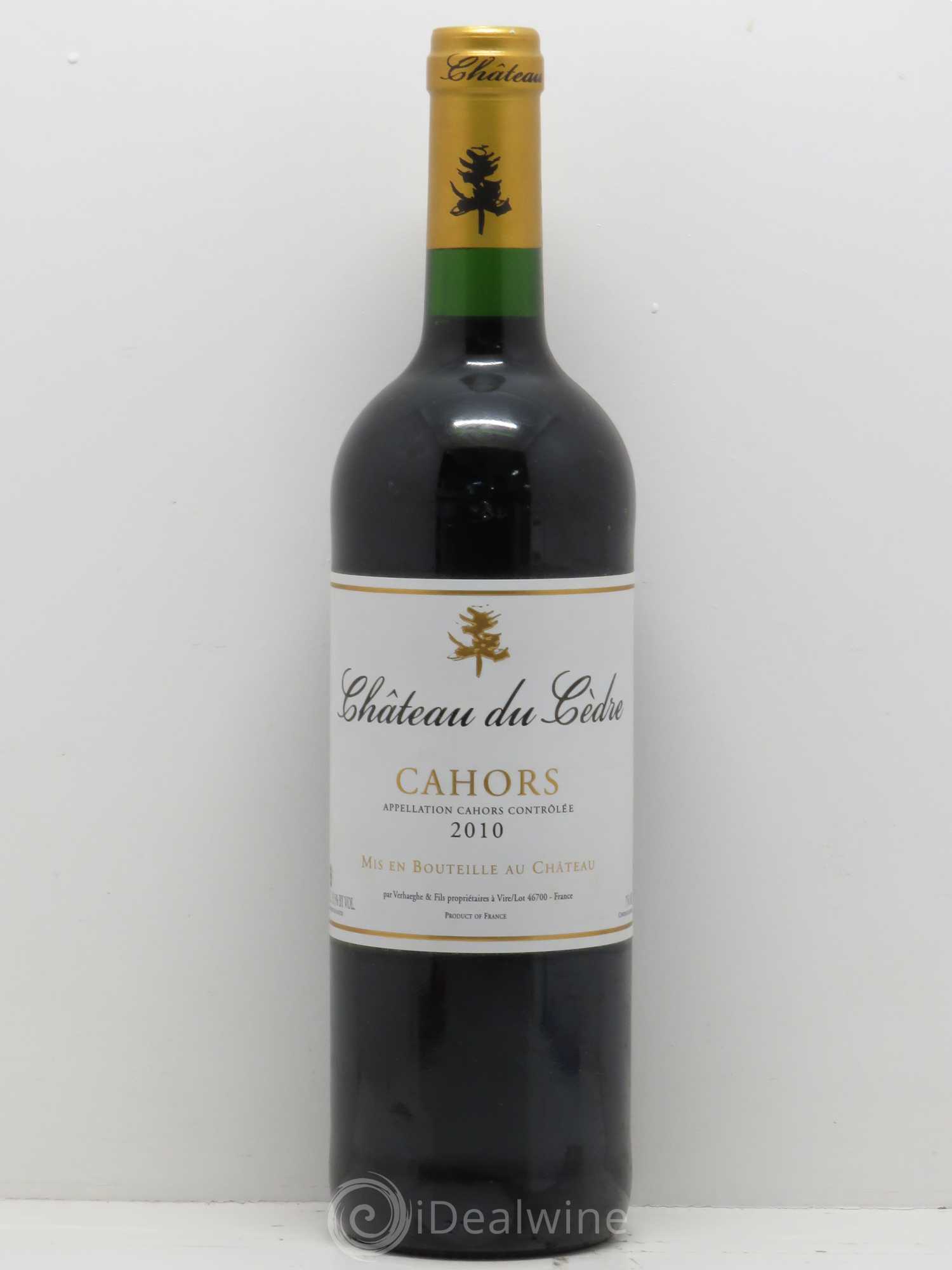Cahors Château du Cèdre Pascal et Jean-Marc Verhaeghe 2010 - Lot de 1 bouteille - 0