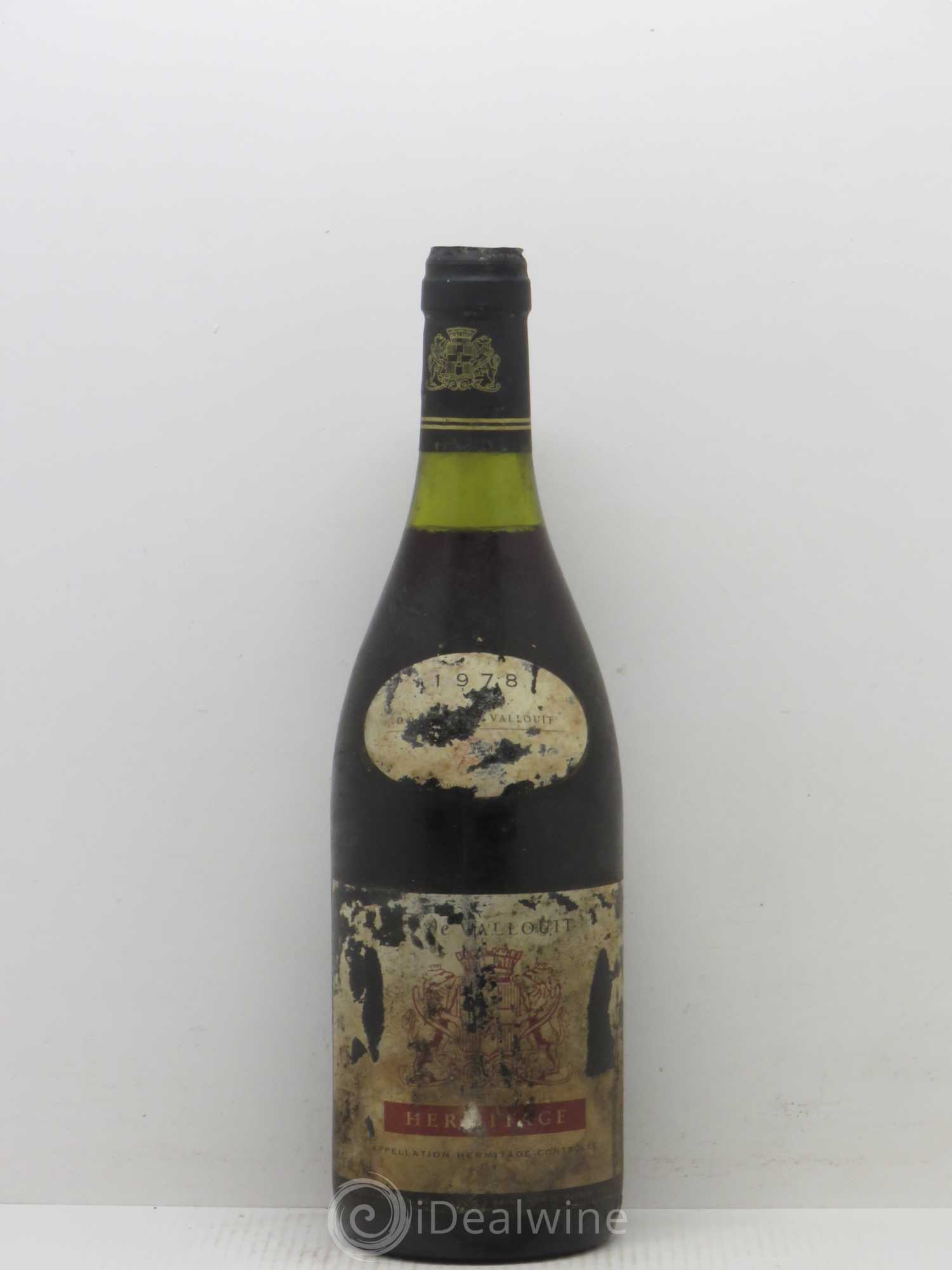 Hermitage Domaine de Vallouit 1978 - Lot de 1 bouteille - 0