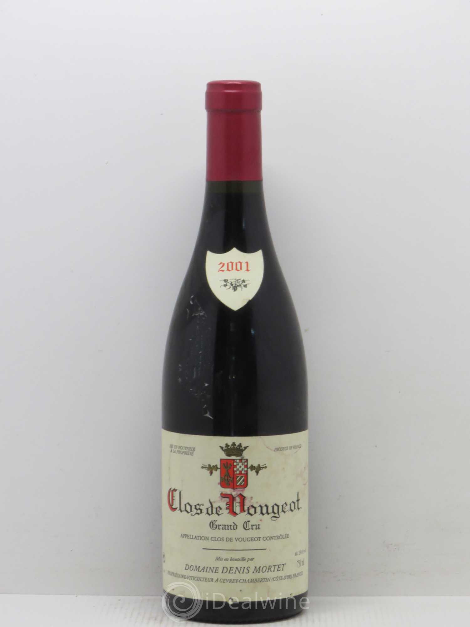 Clos de Vougeot Grand Cru Denis Mortet (Domaine) 2001 - Lot de 1 bouteille - 0