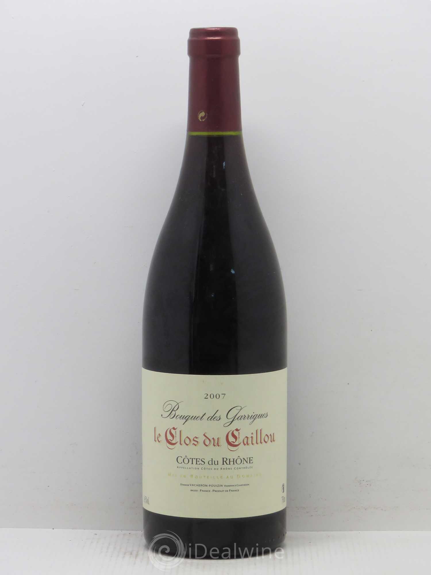 Côtes-du-Rhône Le Bouquet des Garrigues Le Clos Caillou (sans prix de réserve) 2007 - Posten von 1 Flasche - 0