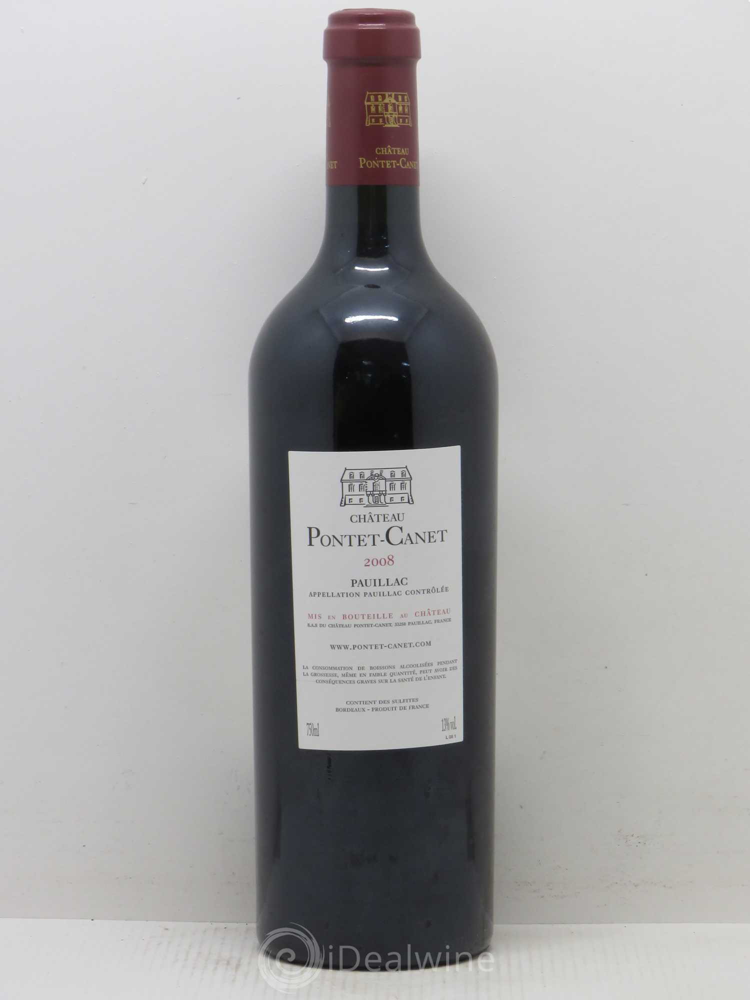 Château Pontet Canet 5ème Grand Cru Classé 2008 - Lot de 1 bouteille - 1
