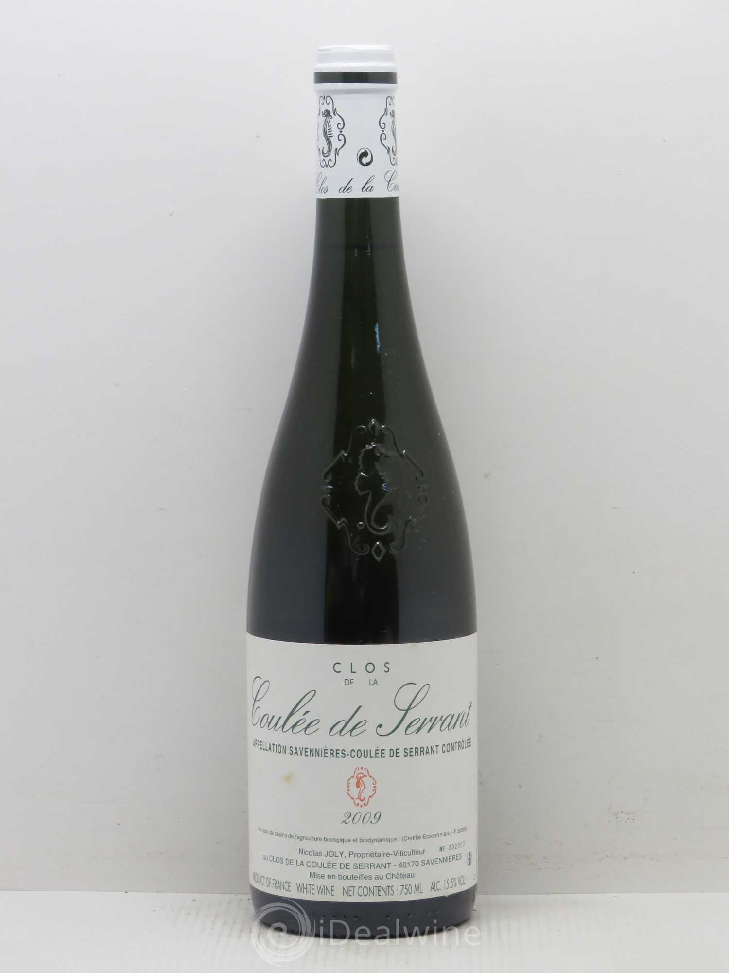 Savennières Clos de la Coulée de Serrant Vignobles de la Coulée de Serrant - Nicolas Joly 2009 - Lot de 1 bouteille - 0