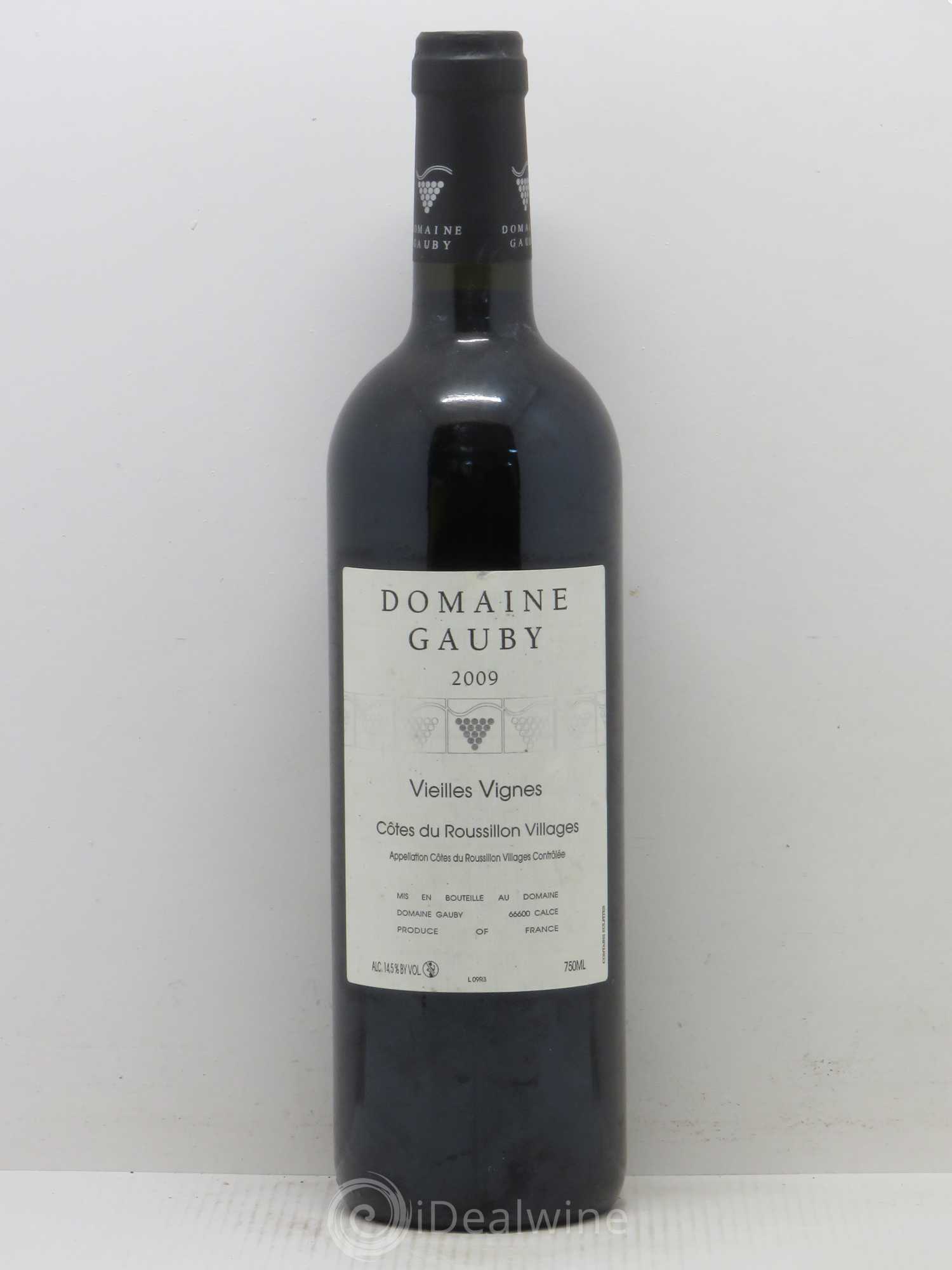 Côtes du Roussillon Villages Vieilles vignes Gauby (Domaine) 2009 - Lot de 1 bouteille - 0
