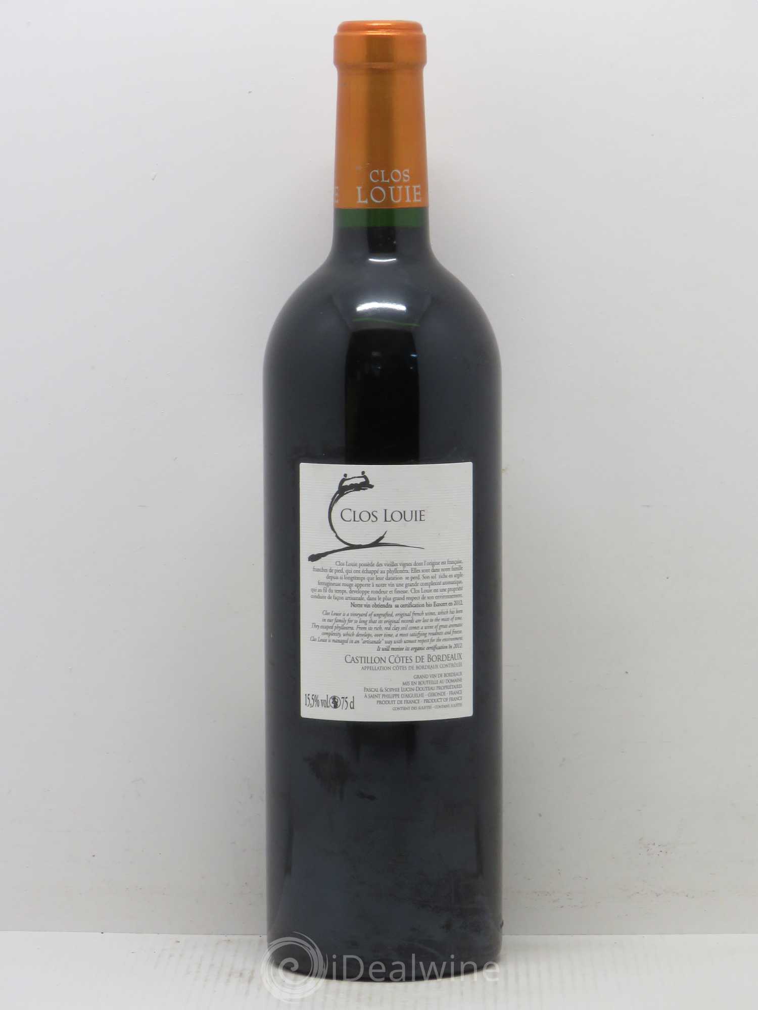 Castillon-Côtes-de-Bordeaux (Côtes-de-Castillon) Clos Louie 2010 - Lot de 1 bouteille - 1