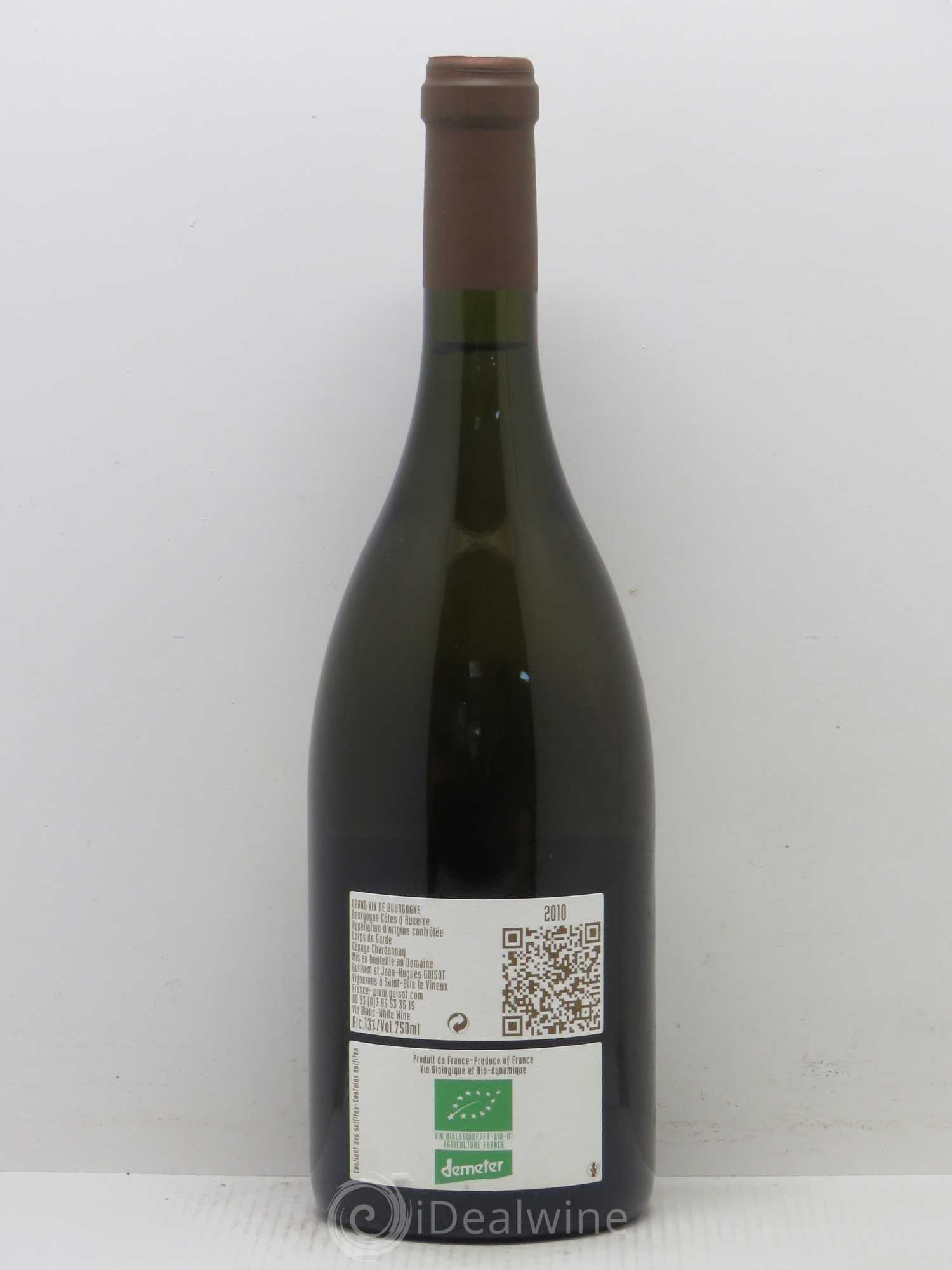 Bourgogne Corps de Garde Côtes d'Auxerre Domaine Goisot (sans prix de réserve) 2010 - Posten von 1 Flasche - 1