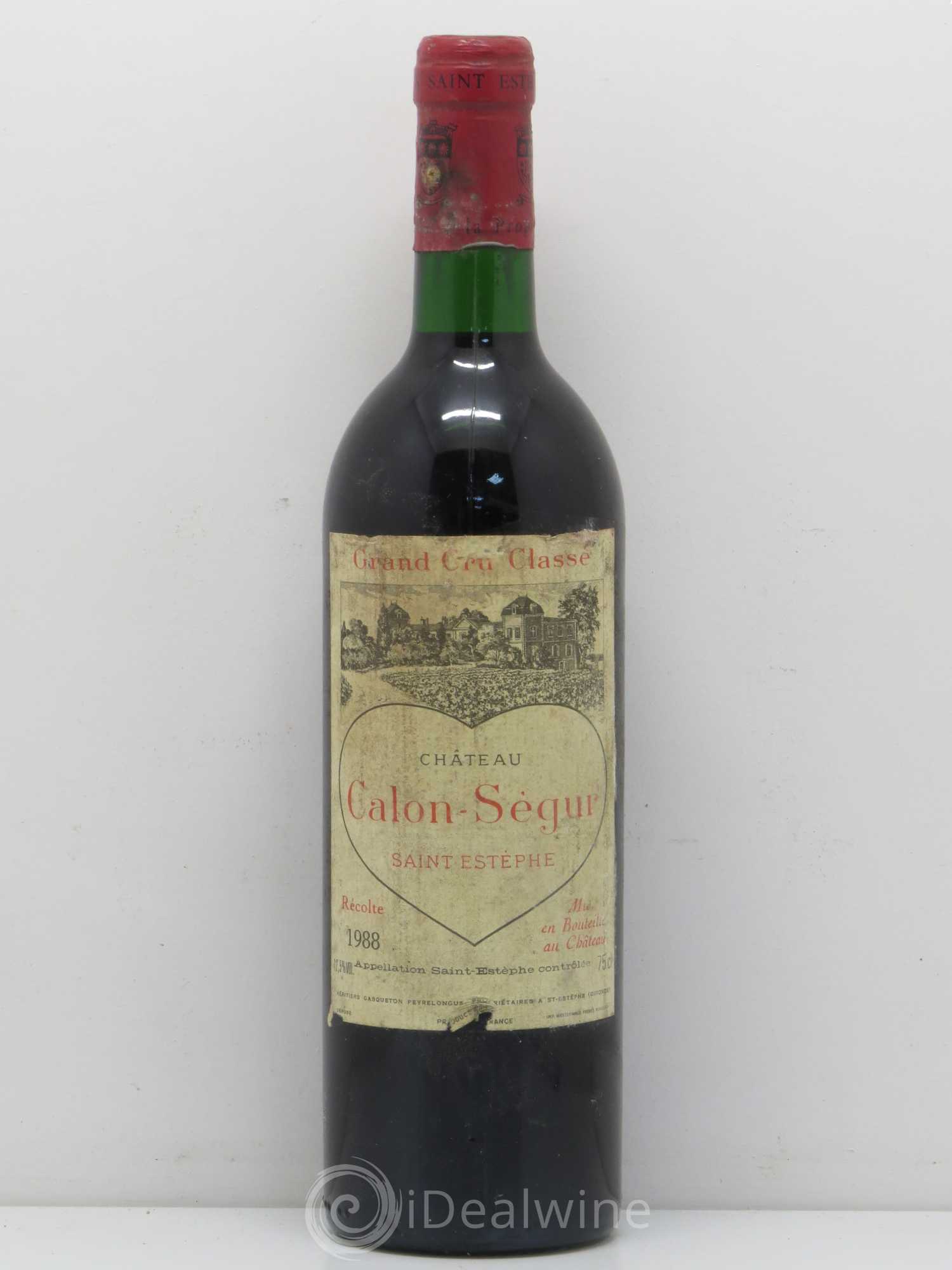 Château Calon Ségur 3ème Grand Cru Classé 1988 - Lot de 1 bouteille - 0