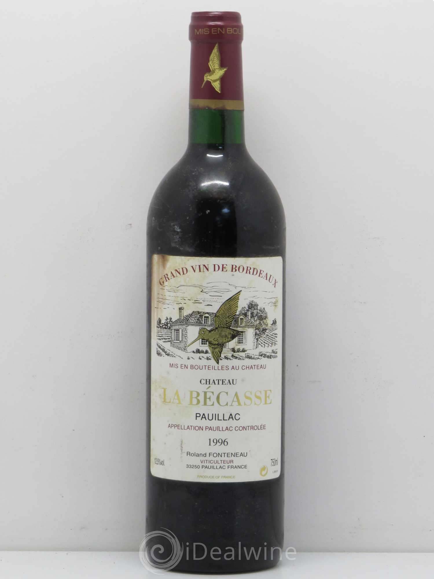 Château la Bécasse 1996 - Lot de 1 bouteille - 0