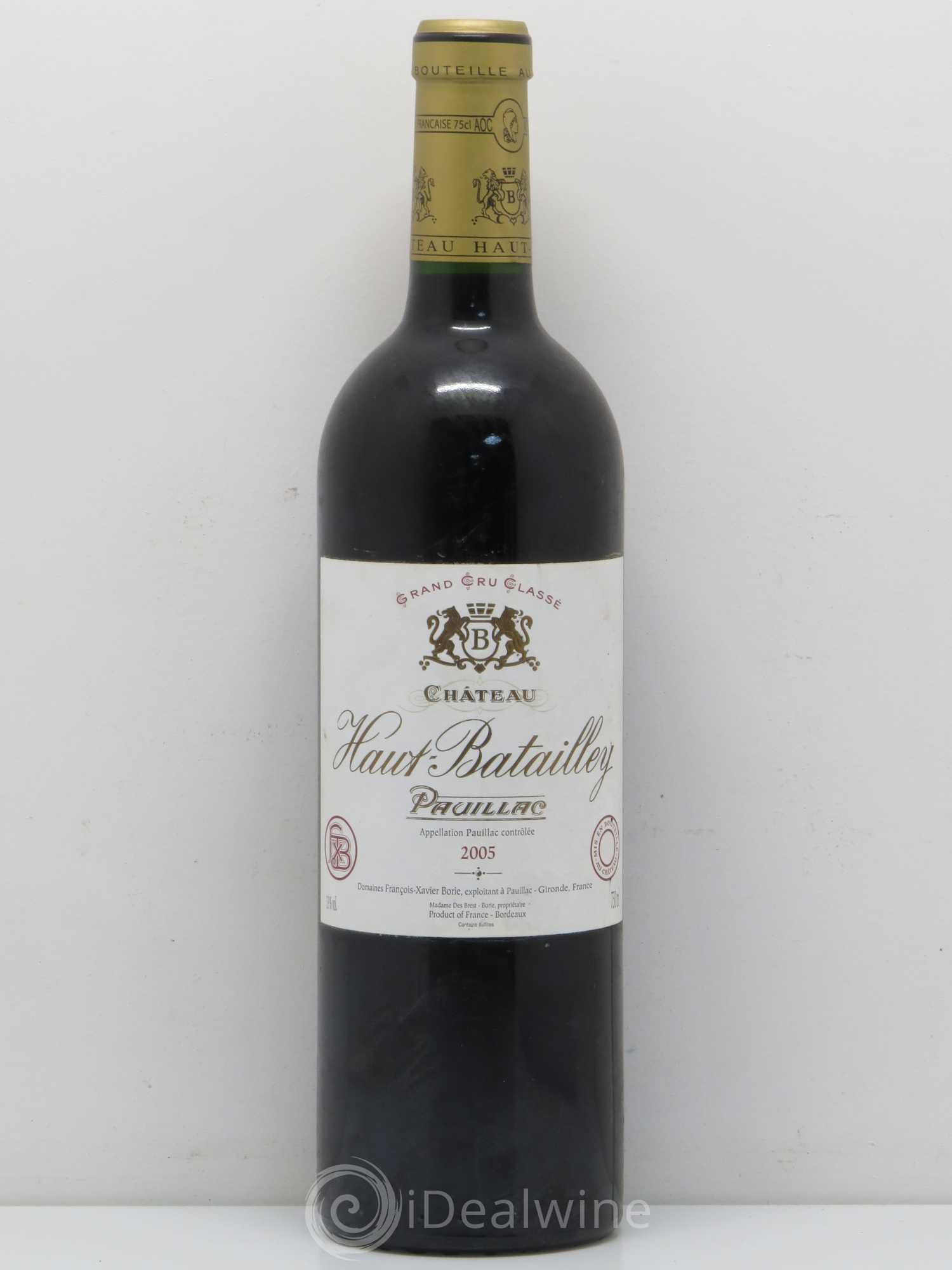 Château Haut Batailley 5ème Grand Cru Classé 2005 - Lot de 1 bouteille - 0