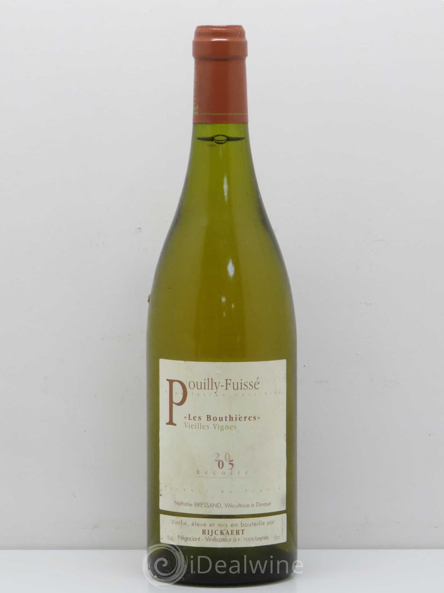 Pouilly-Fuissé Les Bouthieres Vieilles Vignes Maison Rijckaert 2005 - Posten von 1 Flasche - 0