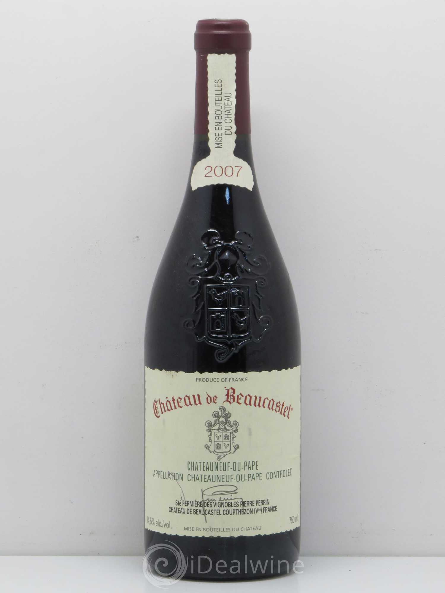 Châteauneuf-du-Pape Château de Beaucastel Famille Perrin 2007 - Lot de 1 bouteille - 0