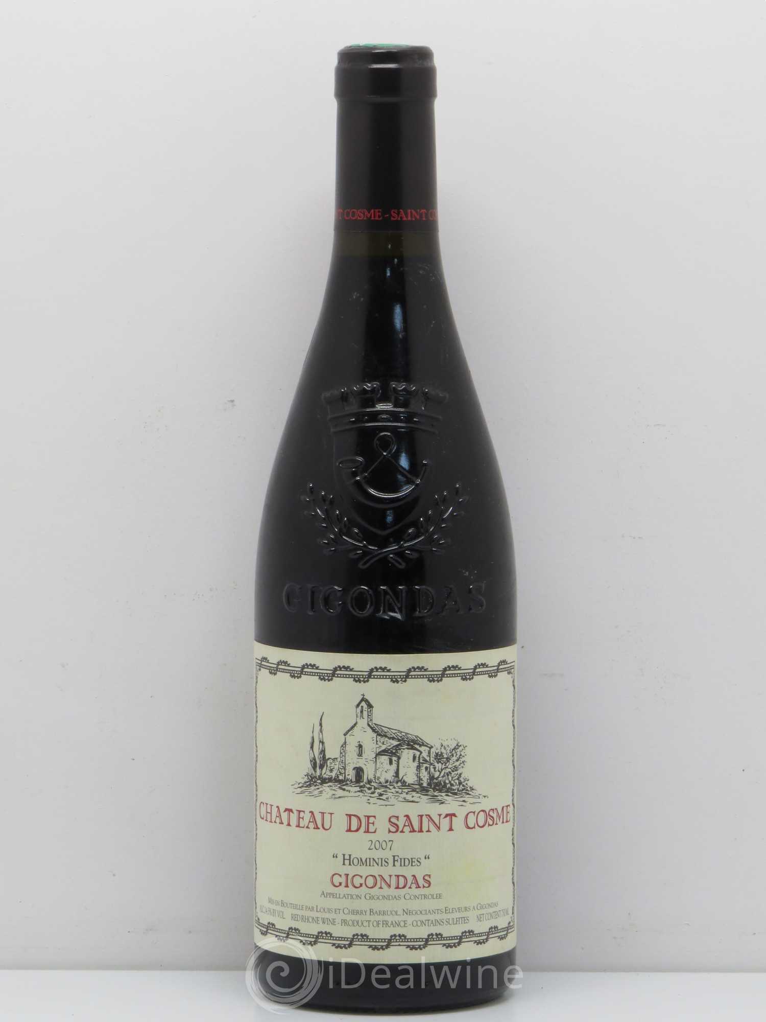 Gigondas Hominis Fides Saint Cosme 2007 - Lot de 1 bouteille - 0