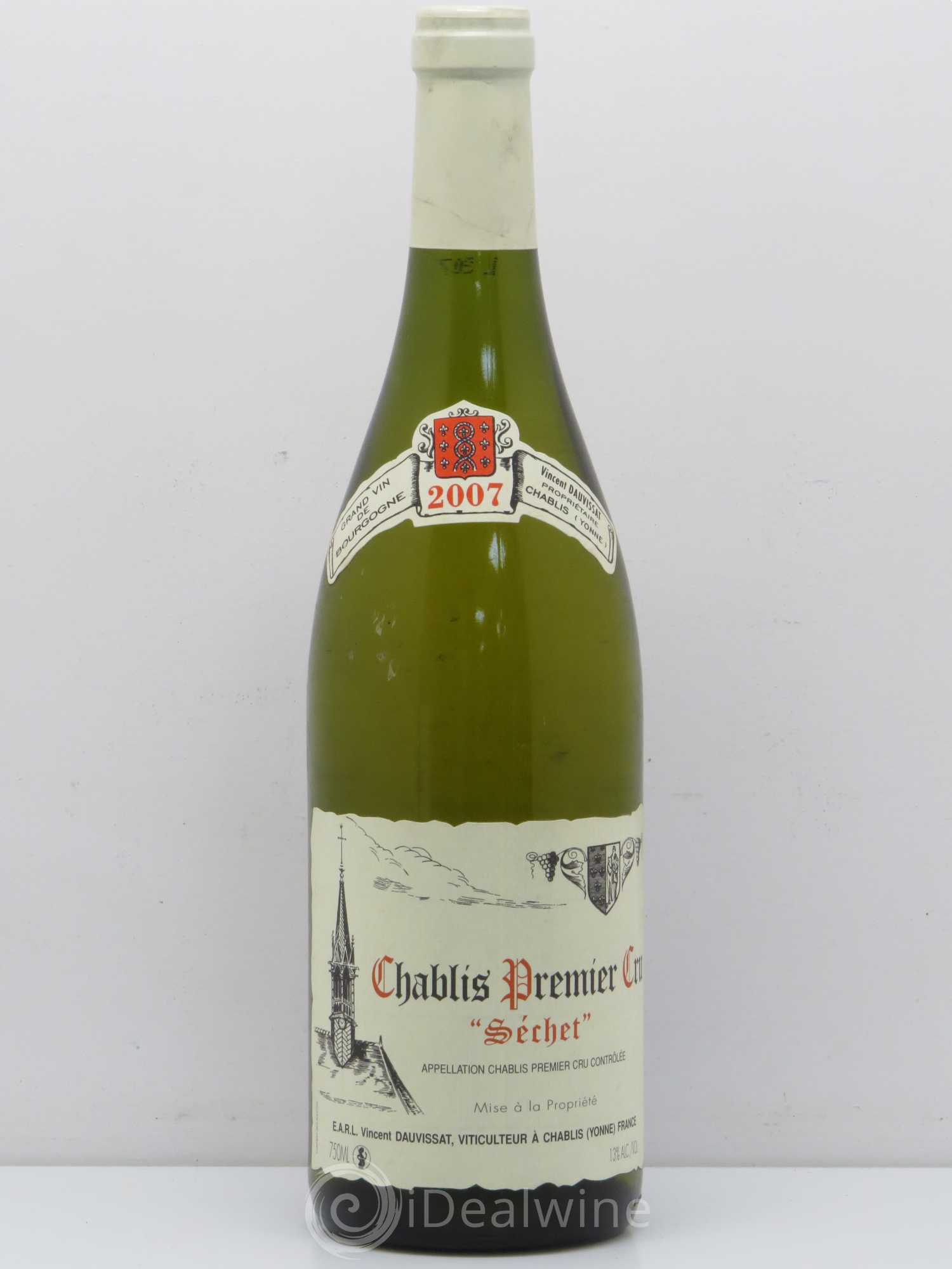 Chablis 1er Cru Séchet Vincent Dauvissat (Domaine) 2007 - Lot de 1 bouteille - 0